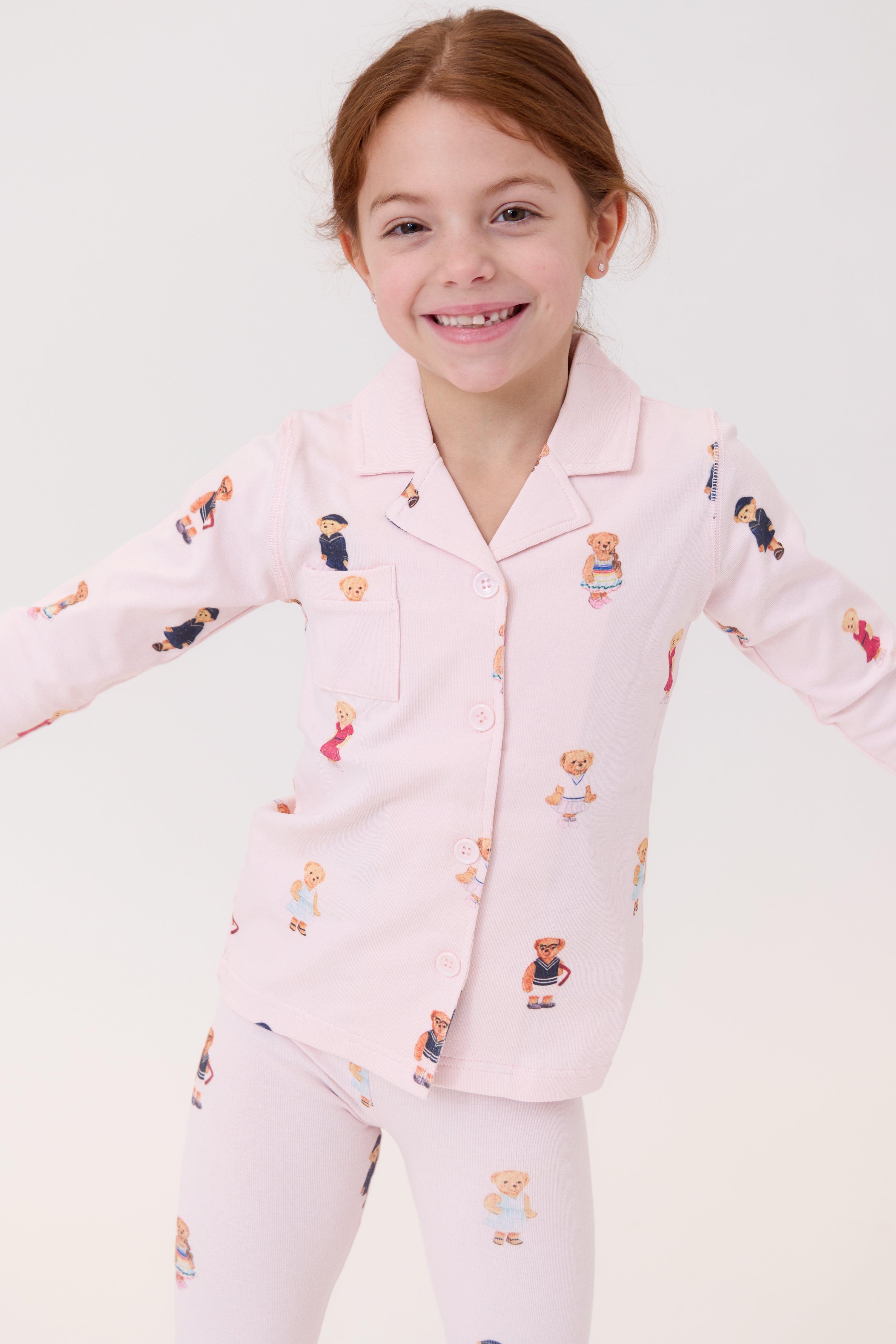 Crew Bear Grandpa Set - Light Pink