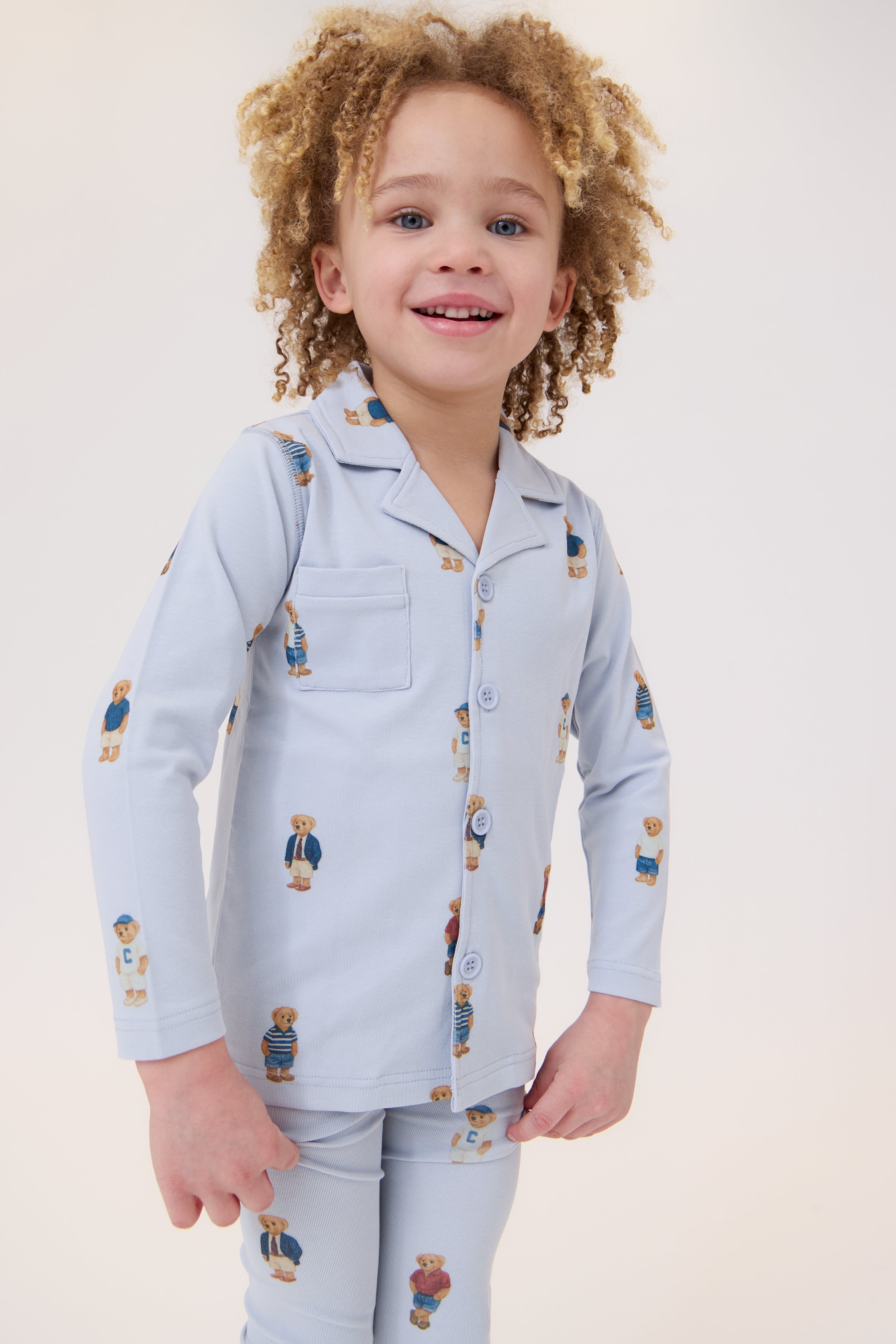 Crew Bear Grandpa Set - Light Blue