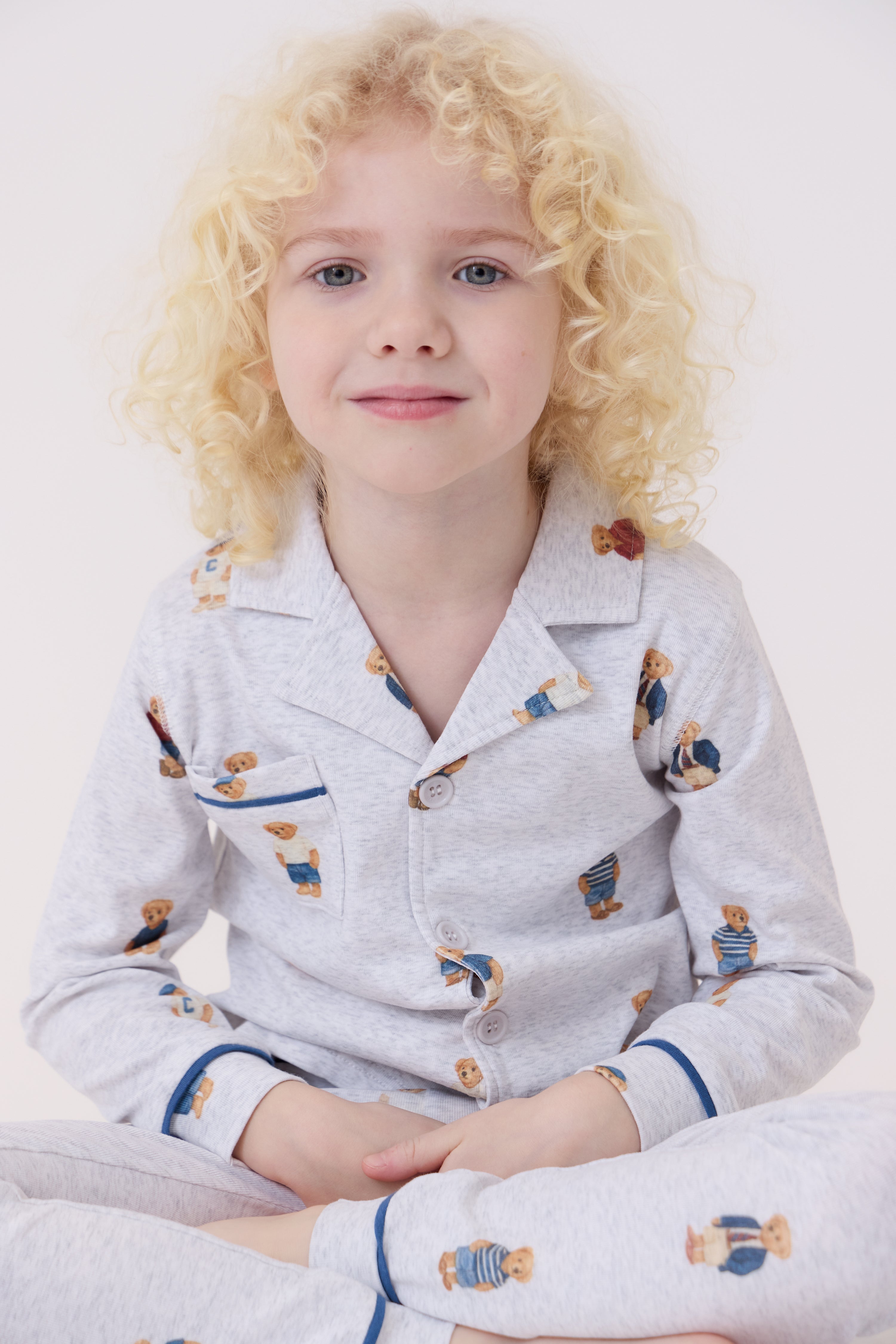 Crew Bear Grandpa Set - Grey/Blue