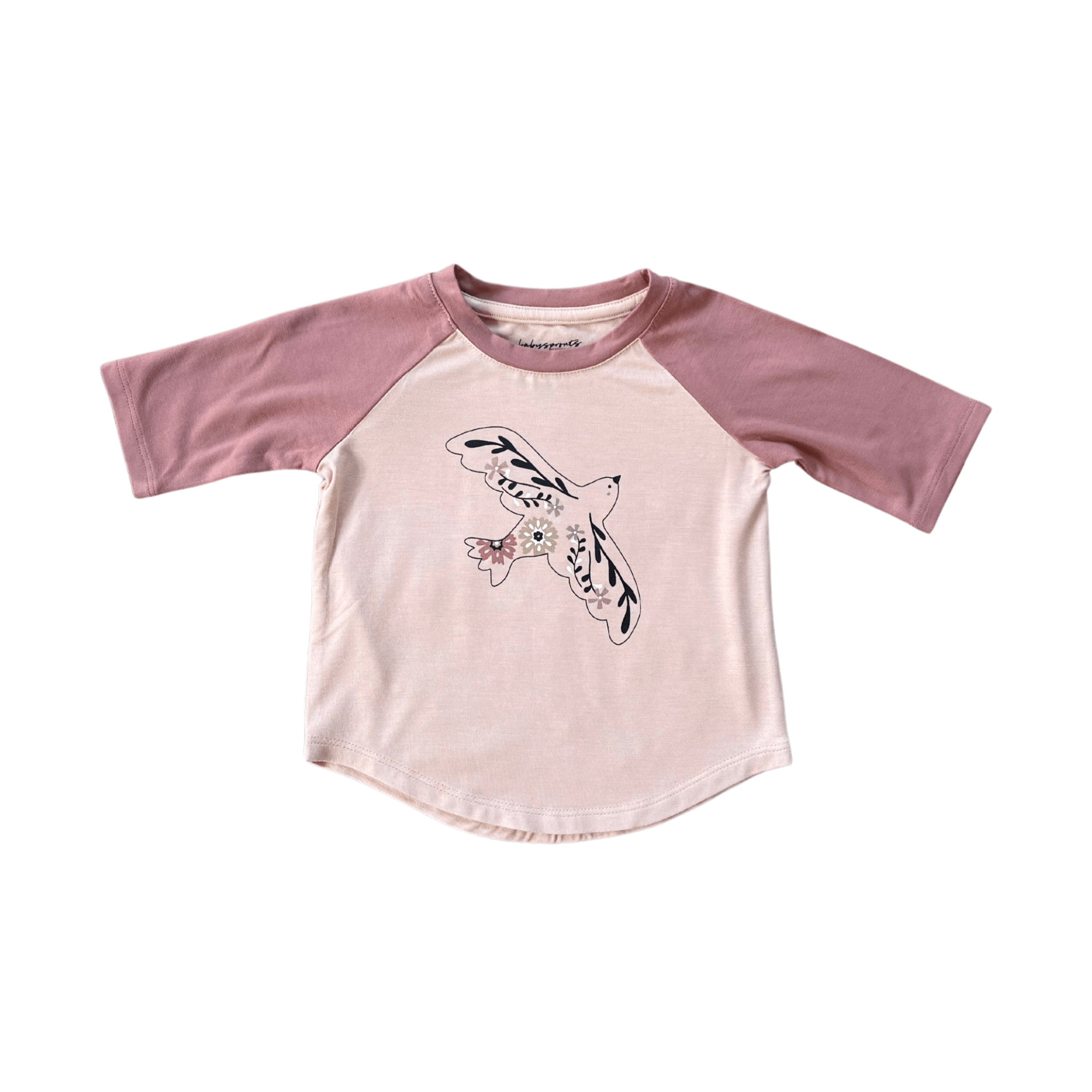 Girl's 3/4 Sleeve Baseball Tee