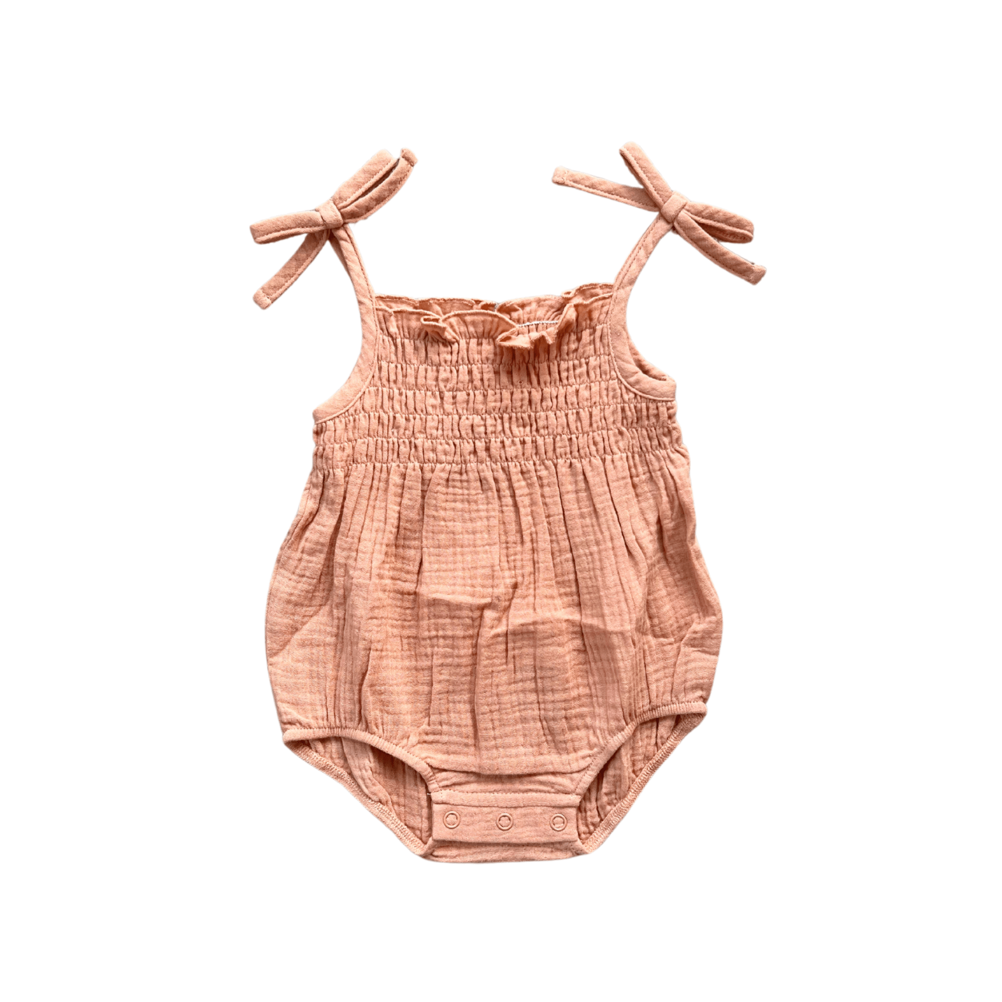 Baby Girl Tie-Smocked Bodysuit