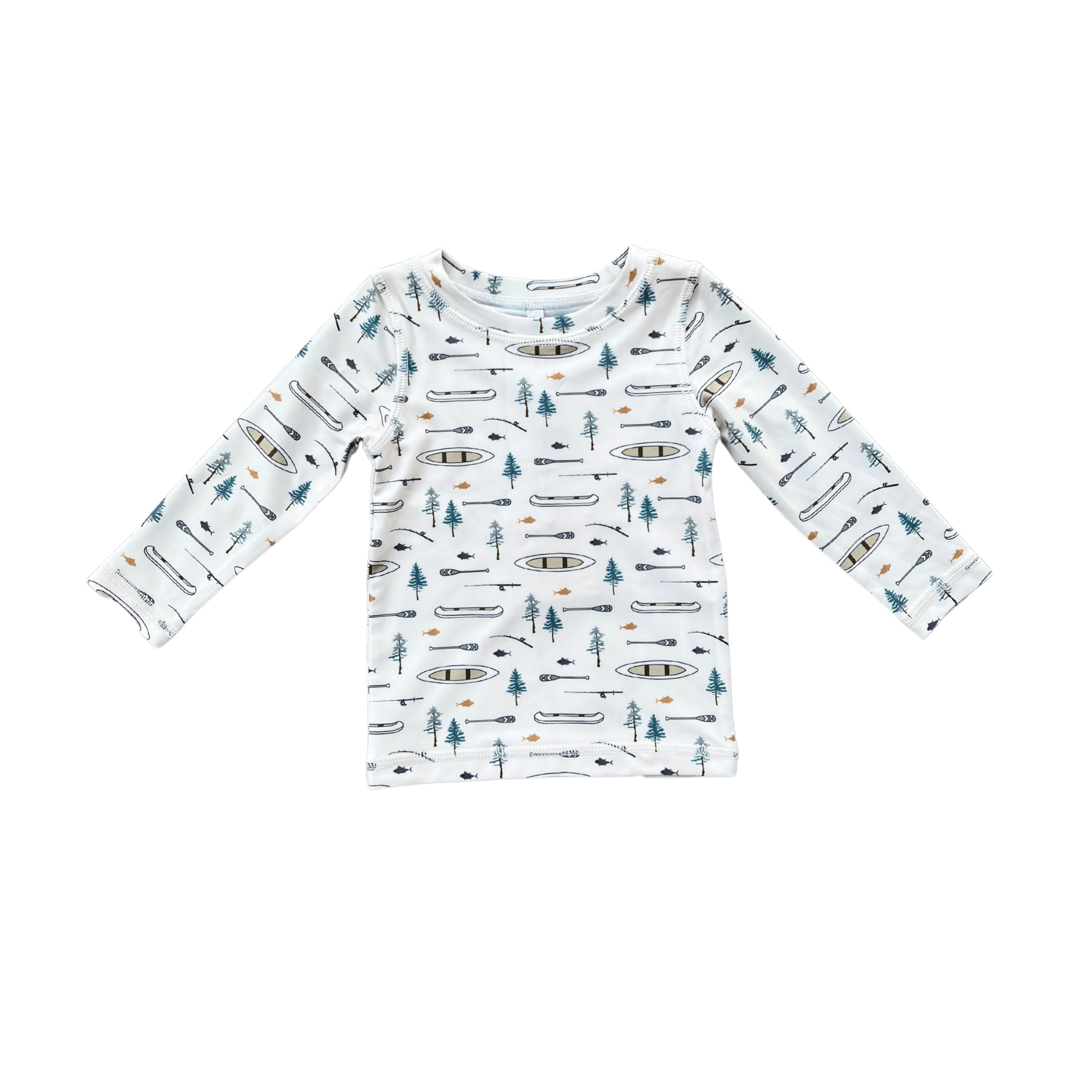 Boy's Long Sleeve Rash Guard Swim Shirt