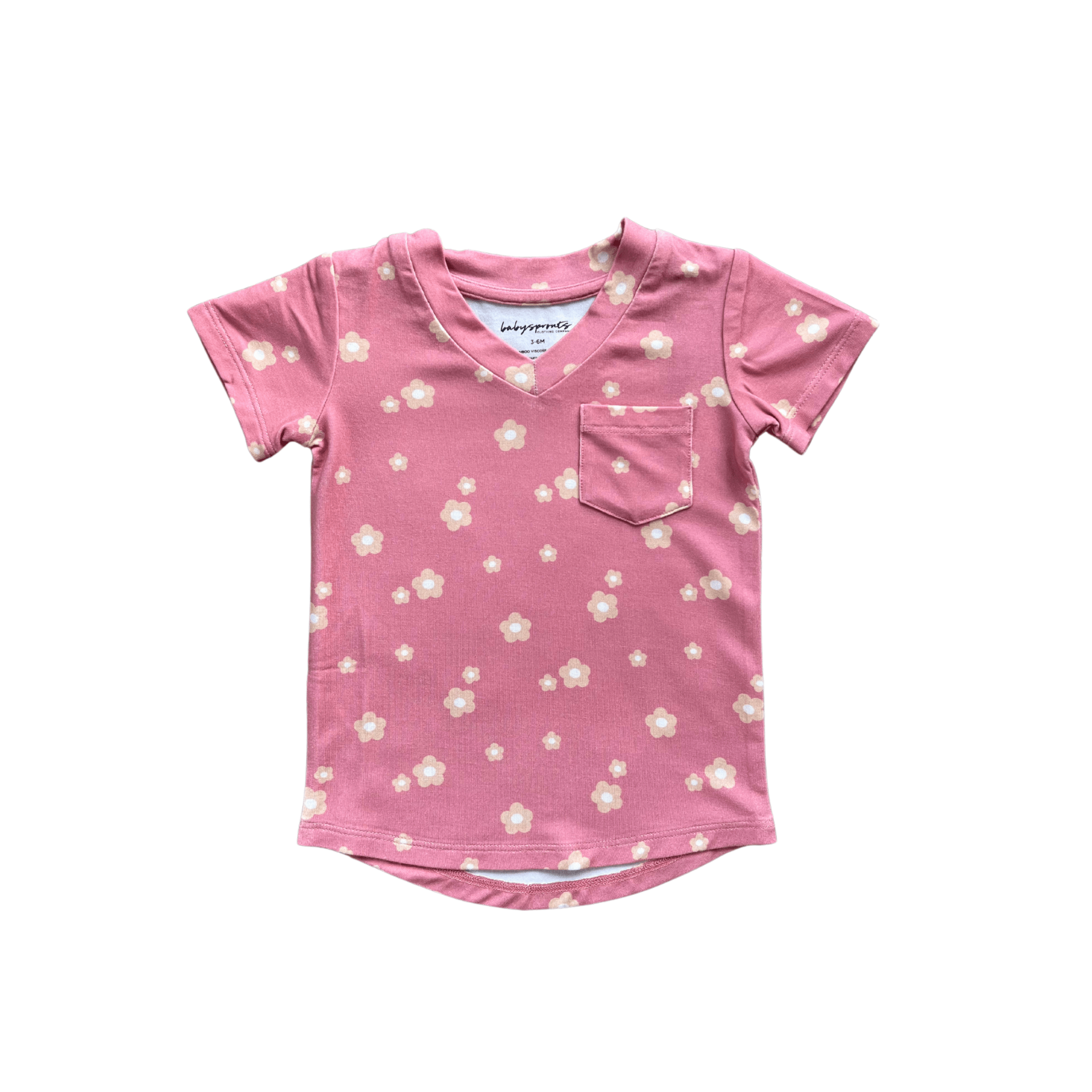 Girl's V-Neck Pocket Tee