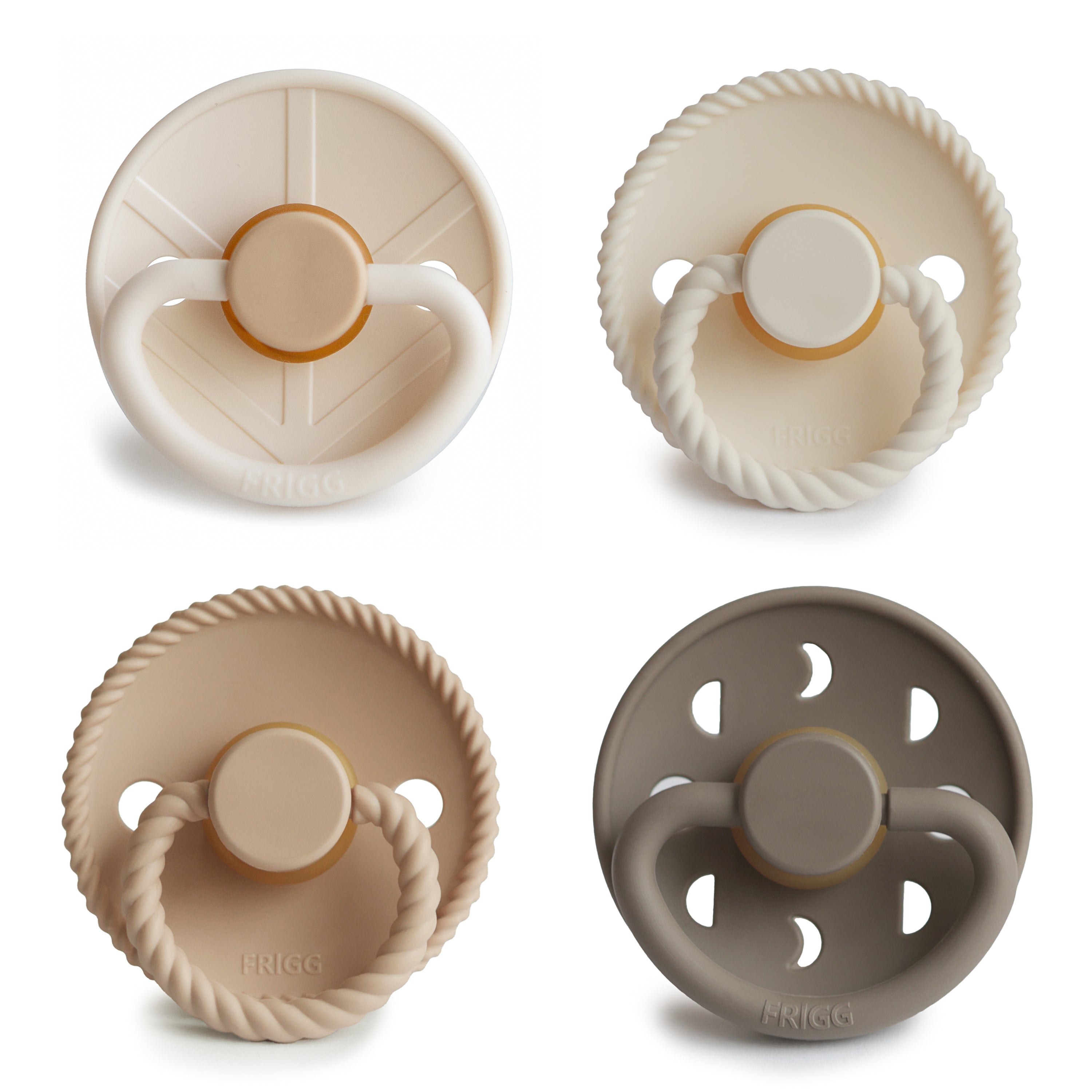 FRIGG Natural Rubber Crystal Sparkle Pacifier 4-Pack FRIGG PACIFIERS Mushie 0-6 Months