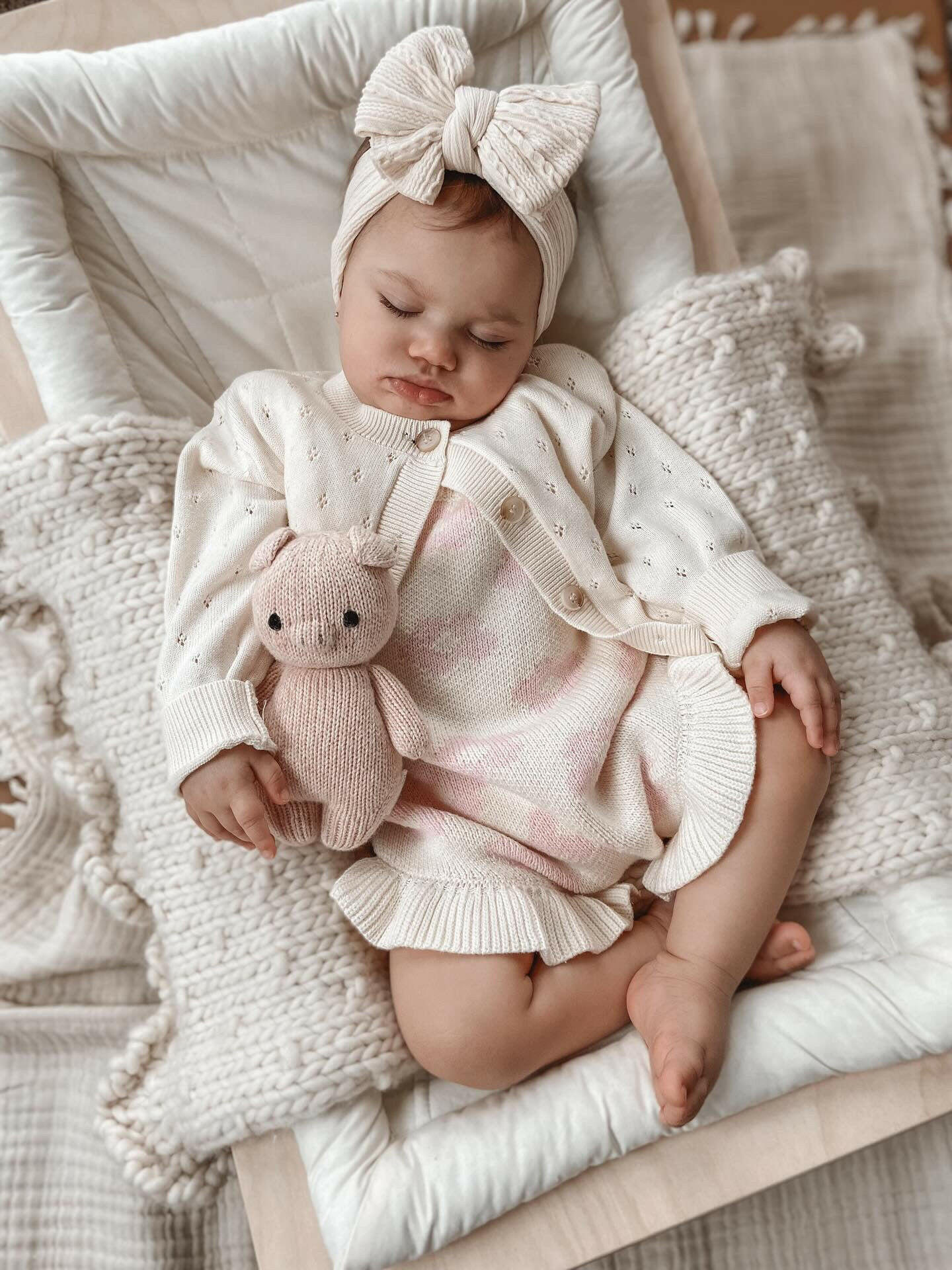 Luna + Luca Pointelle Cardigan - Cream Luna + Luca