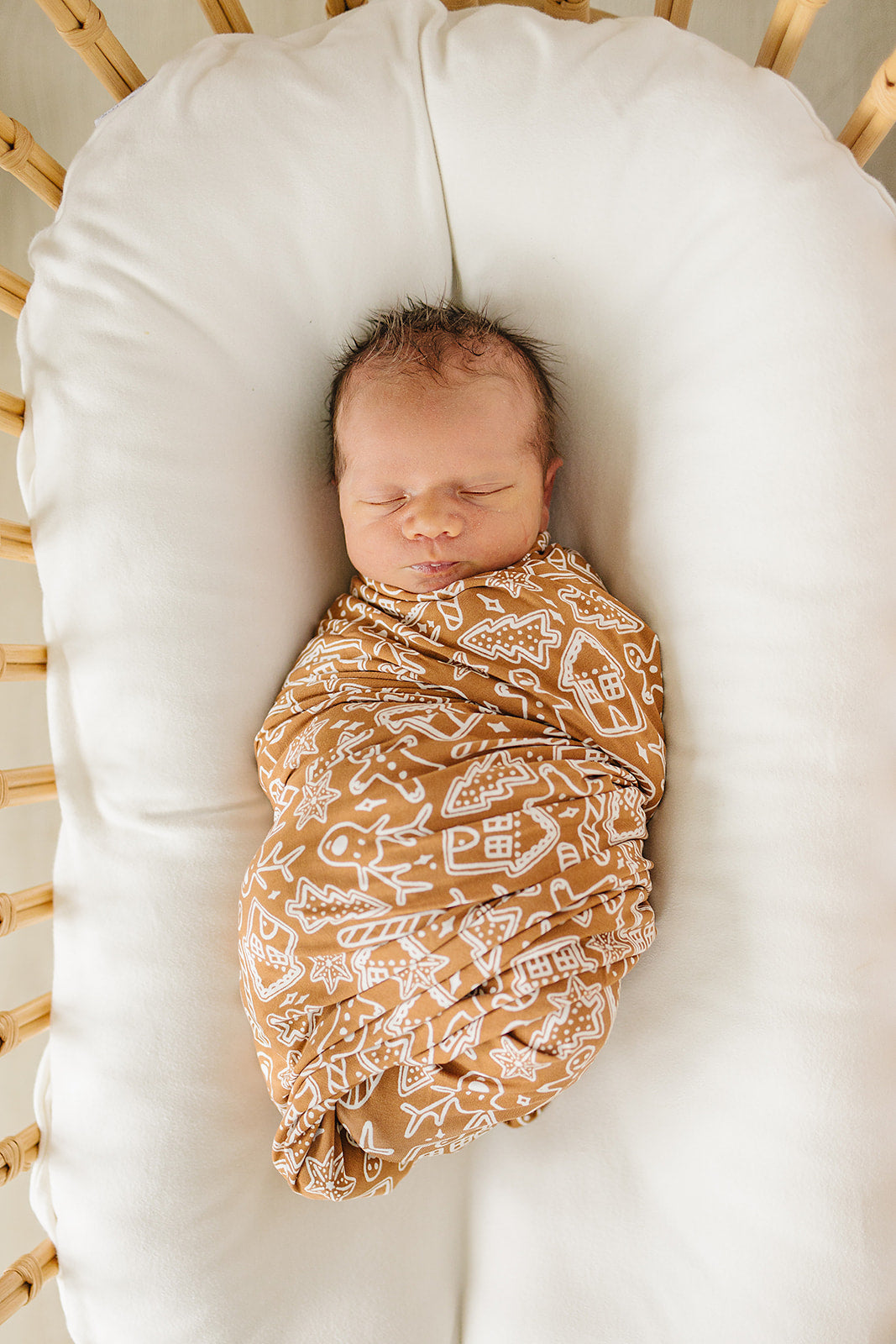 Gingerbread Stretch Swaddle Mebie Baby