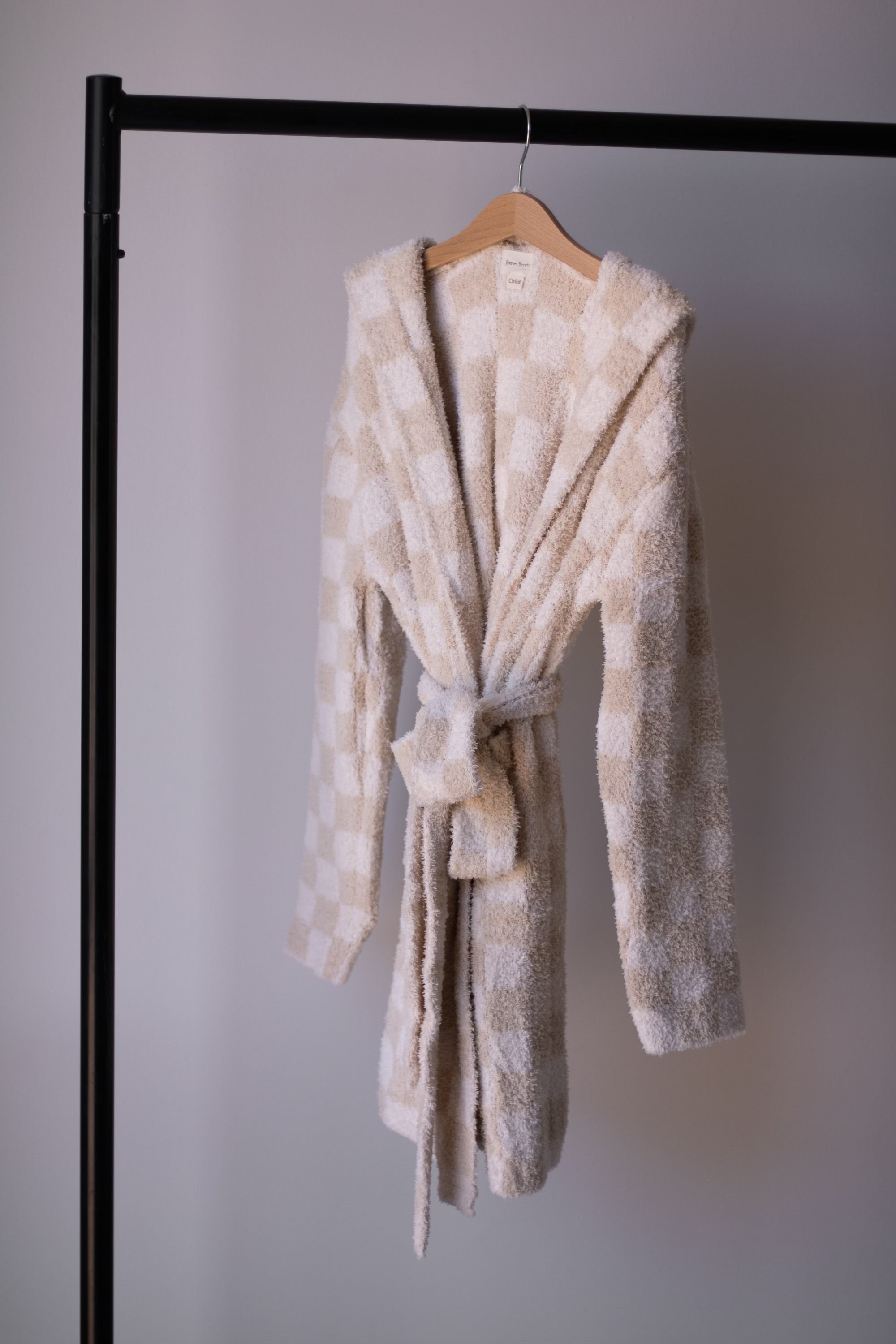 Adult Robe | Cream Checkerboard
