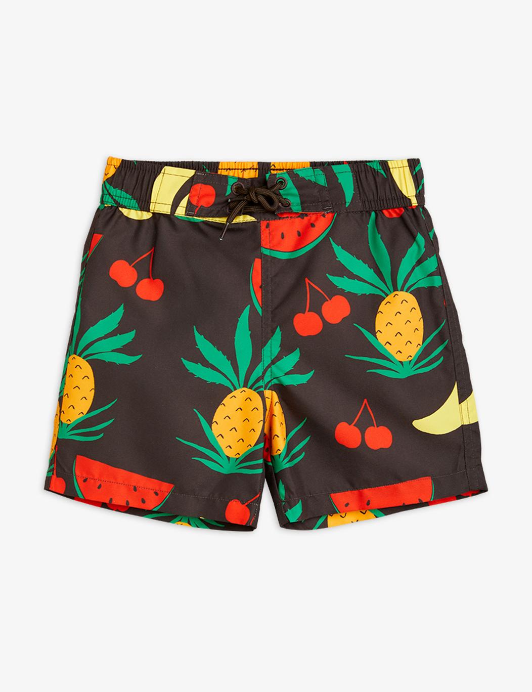 Fruits Aop Swim Shorts - Brown - FINAL SALE