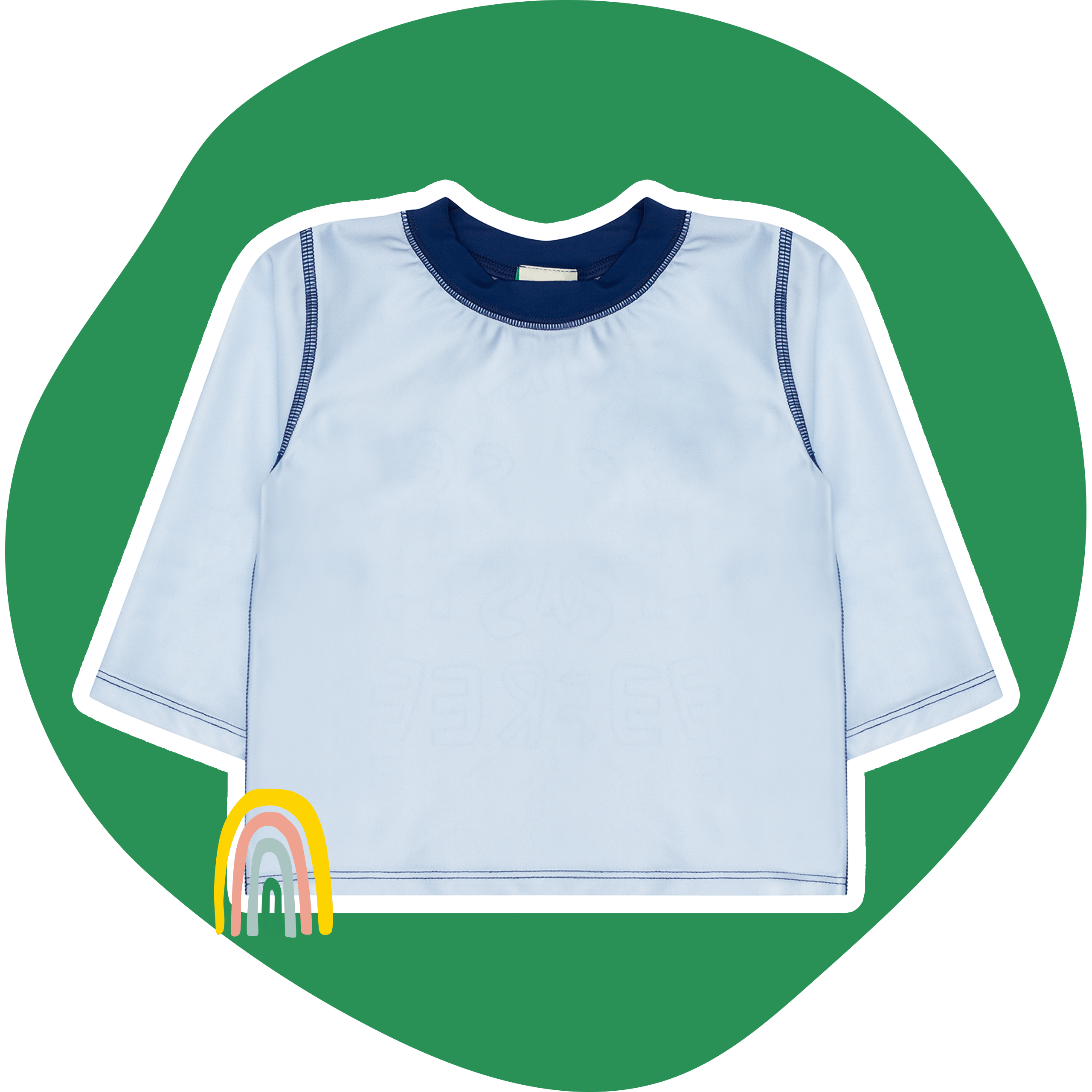 Make the Sea Plastic Free Rashguard - Powder Blue