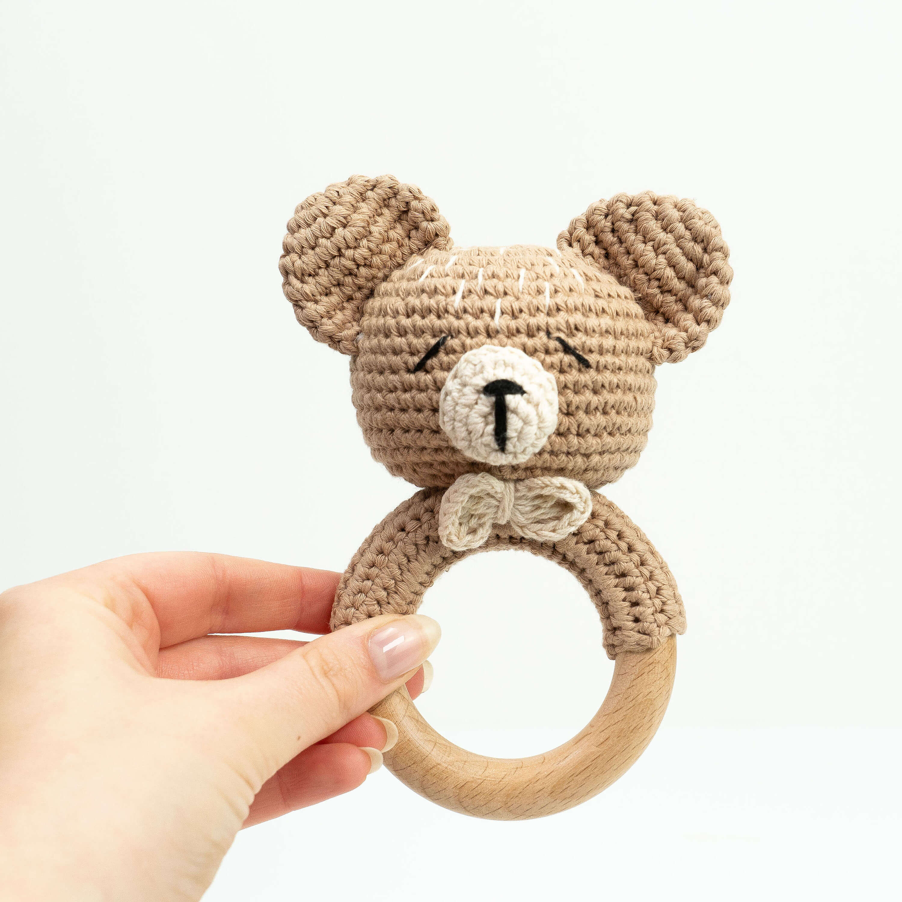 Animal Wooden Rattle Teether