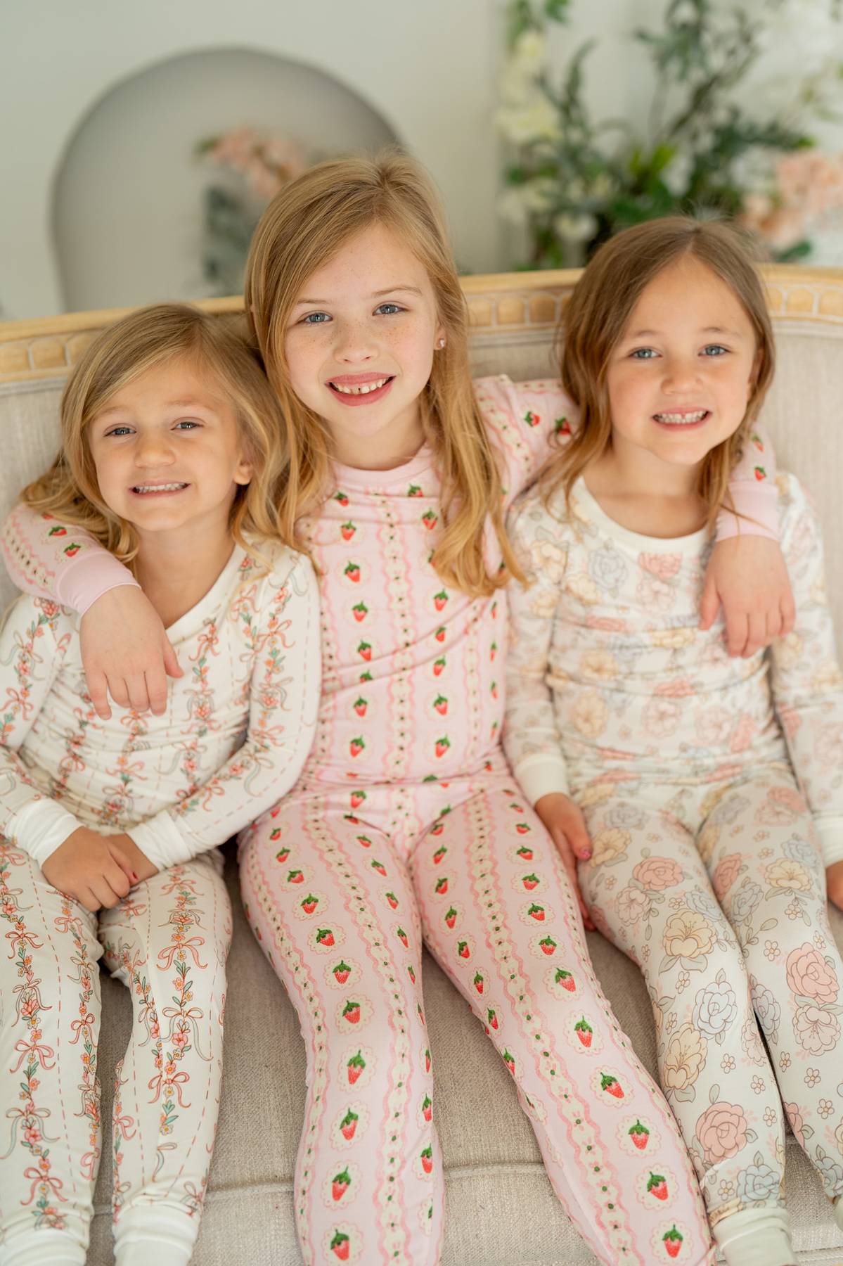 Blue Pastel Floral | Two Piece Pajama Set