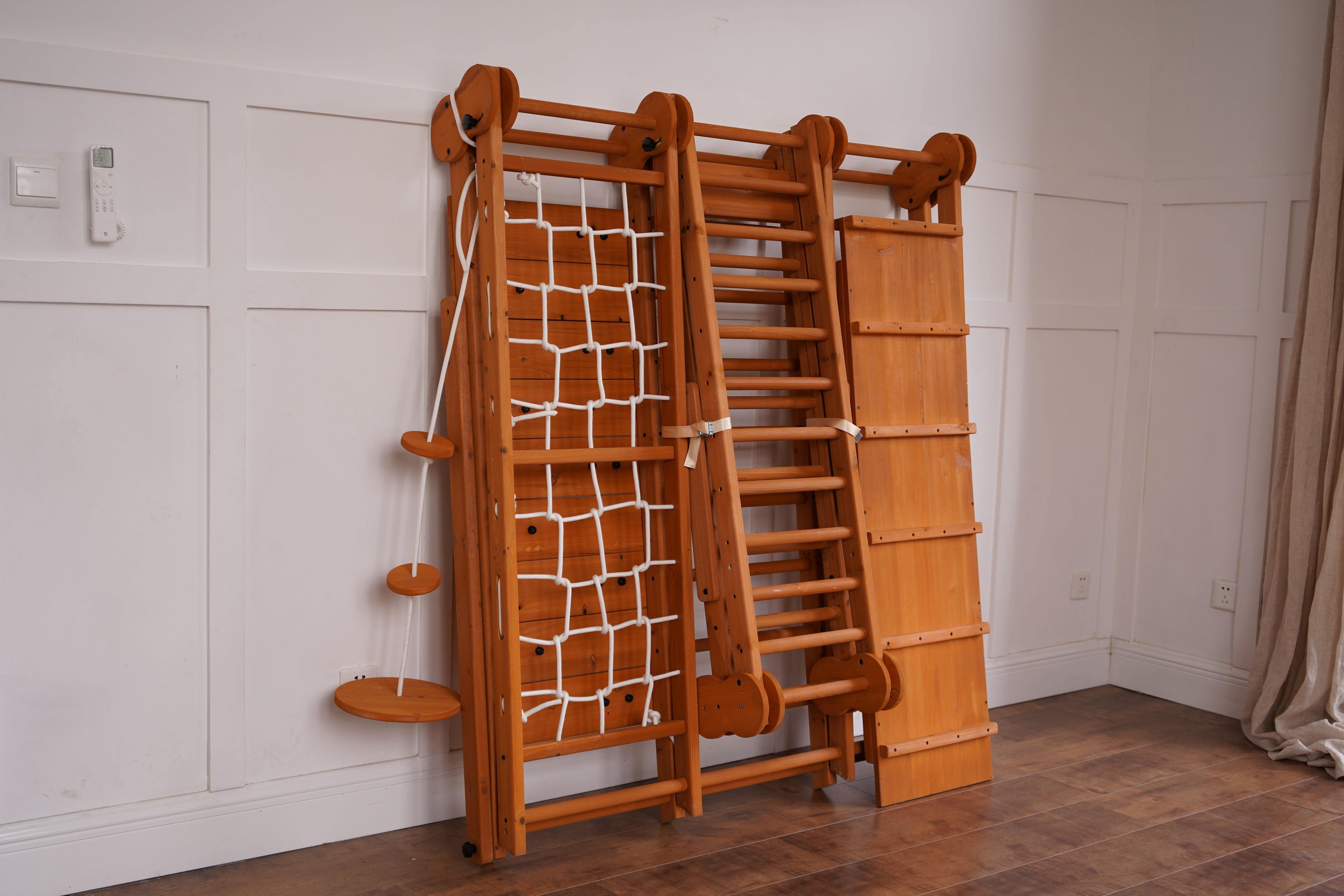 Chestnut - Outdoor and Indoor 8-in-1 Jungle Gym for Toddlers Playset Outdoor Avenlur.com