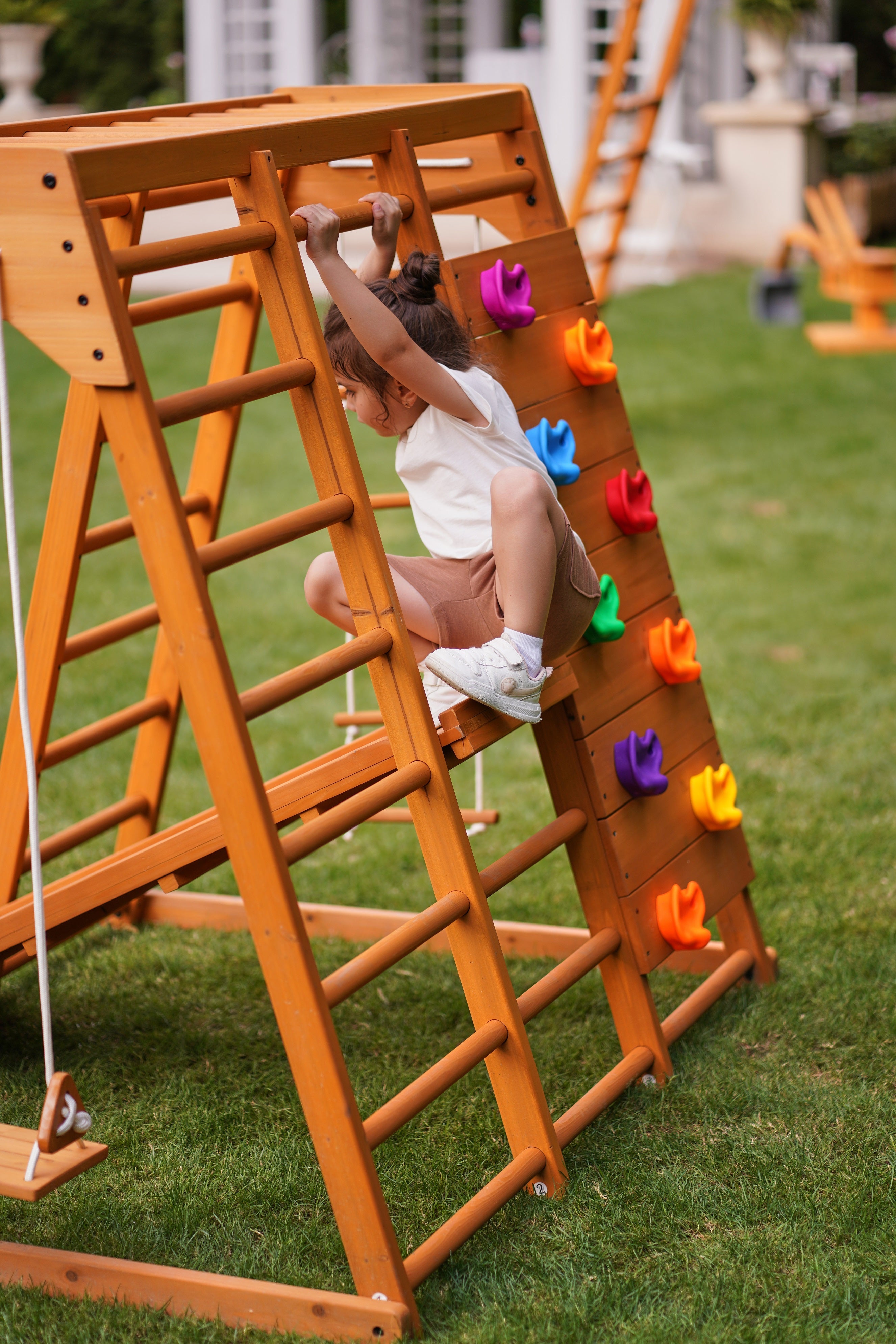 Magnolia - Outdoor and Indoor - Real Wood 7-in-1 Playset Outdoor Avenlur.com