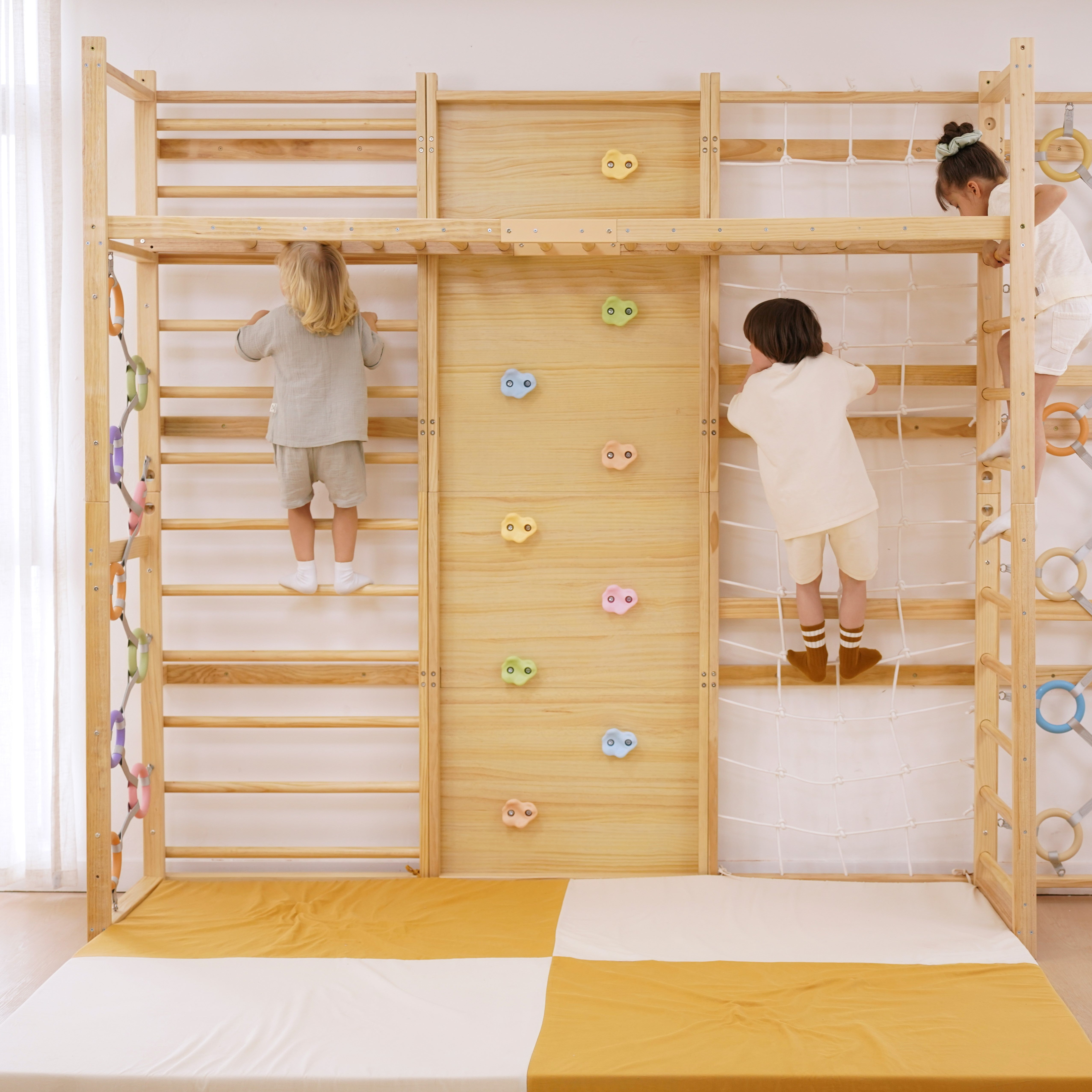 Monkey Bar Attachment – For 95 Inch MODULAR Walnut Swedish Ladder