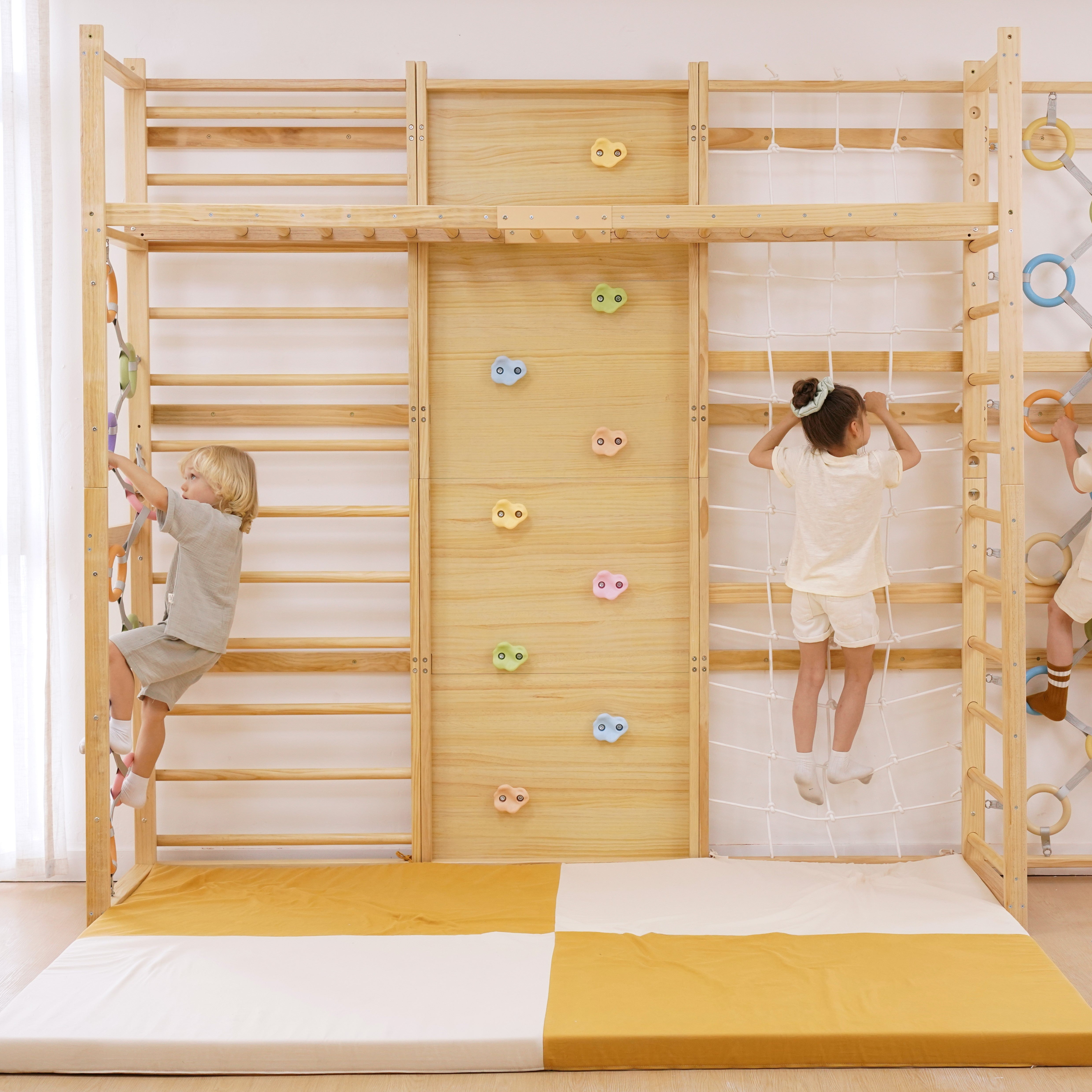 Monkey Bar Attachment – For 95 Inch MODULAR Walnut Swedish Ladder