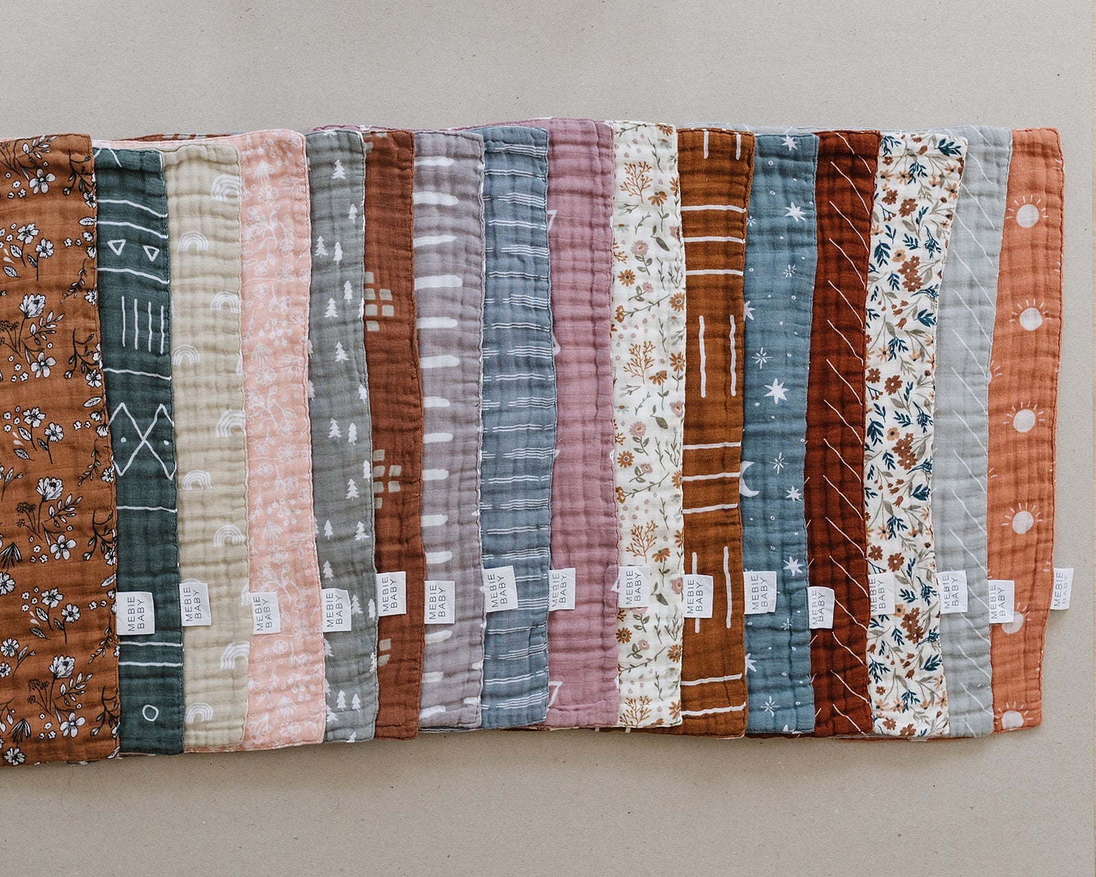 Rust Mudcloth Burp Cloth Mebie Baby