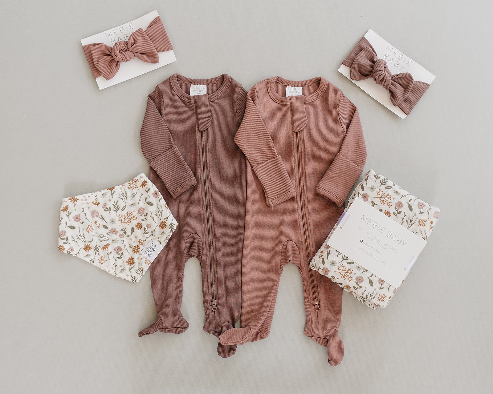 Meadow Floral Muslin Bib Mebie Baby