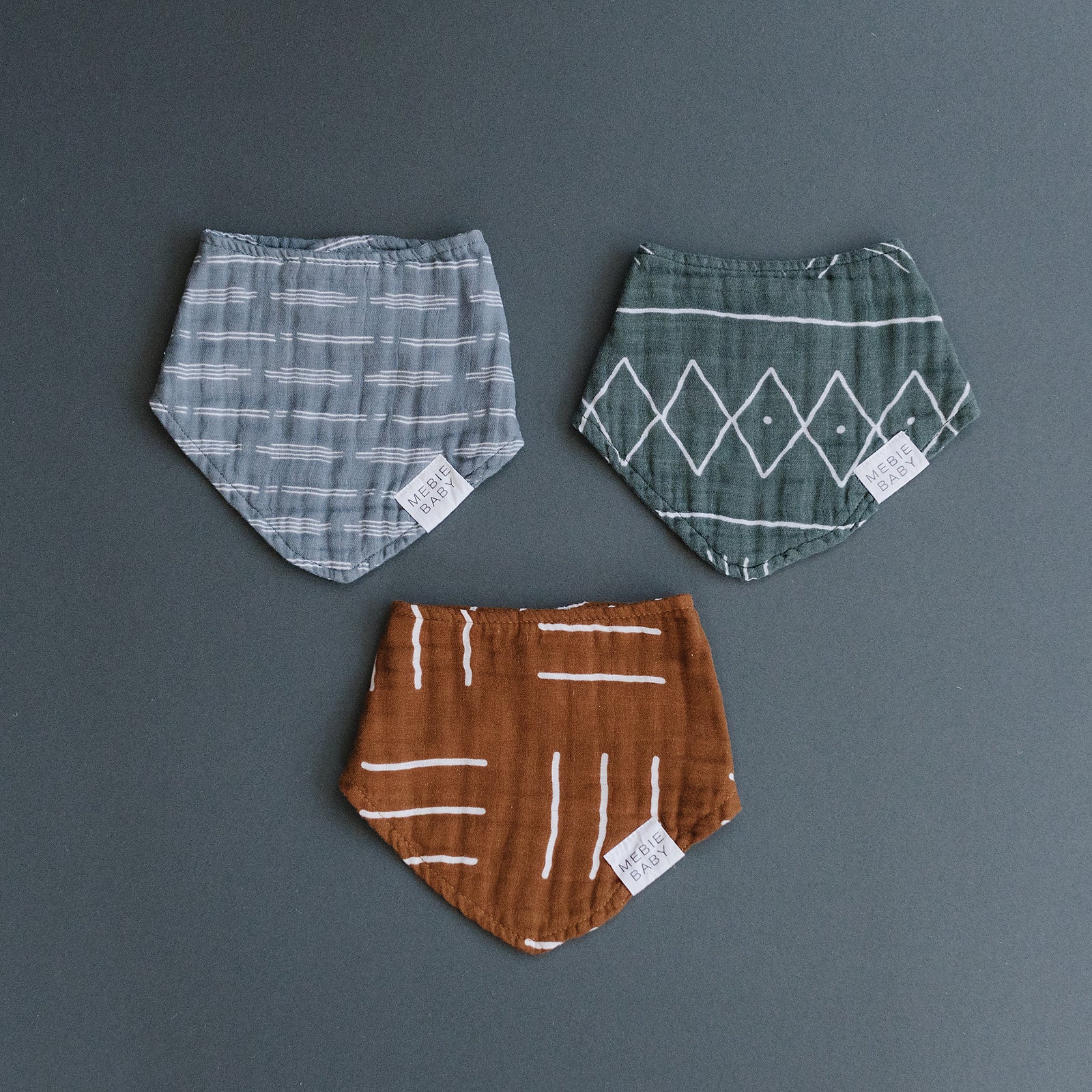 Mustard Mudcloth Muslin Bib Mebie Baby