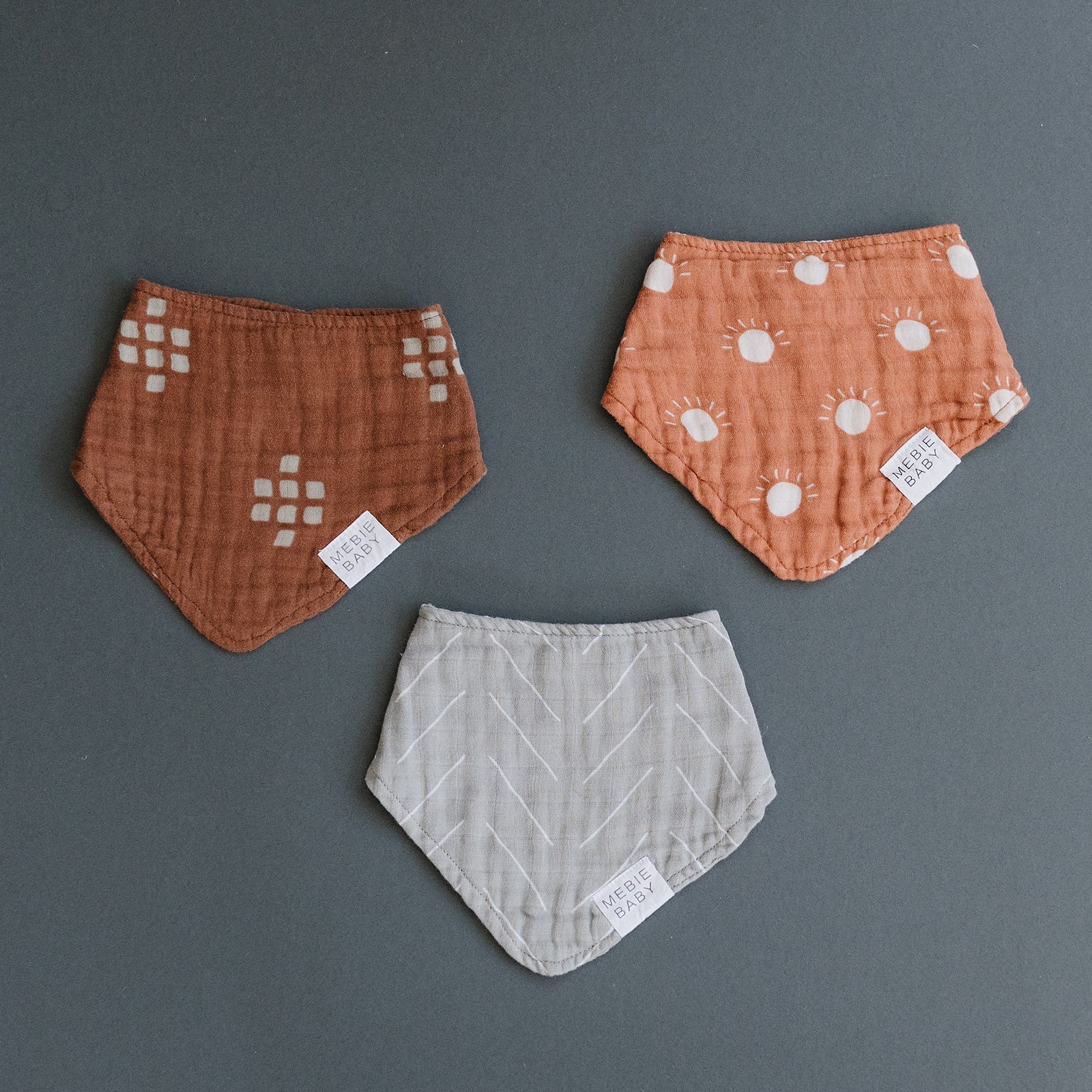 Desert Sage Muslin Bib Mebie Baby