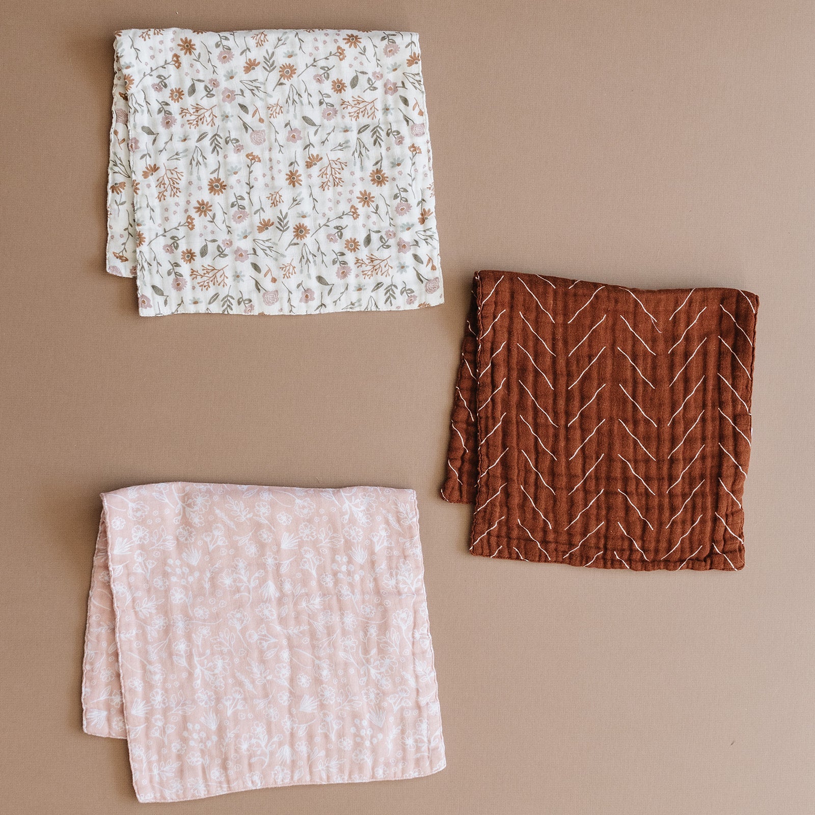 Meadow Floral Muslin Burp Cloth Mebie Baby