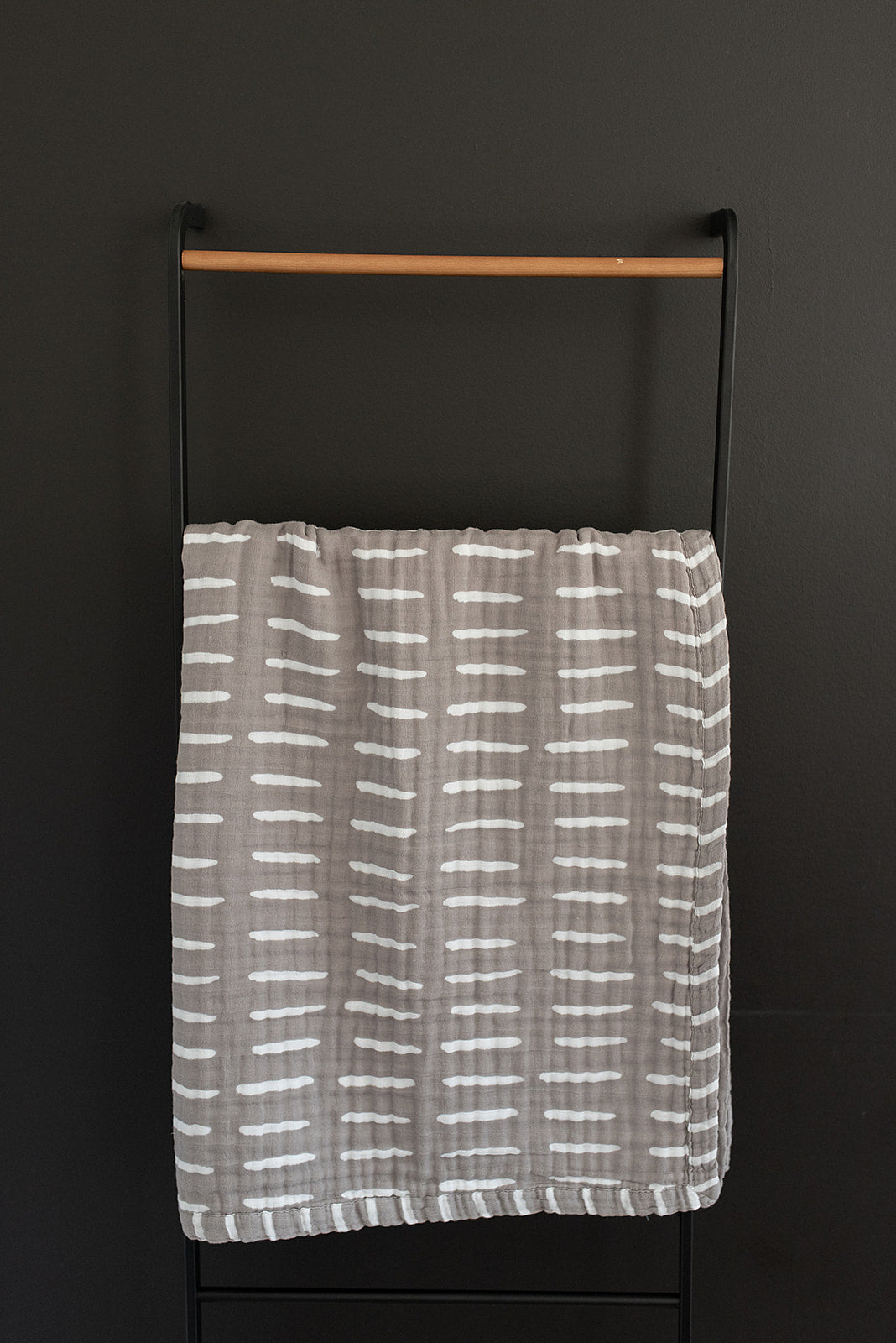 Grey Dash Muslin Quilt Mebie Baby