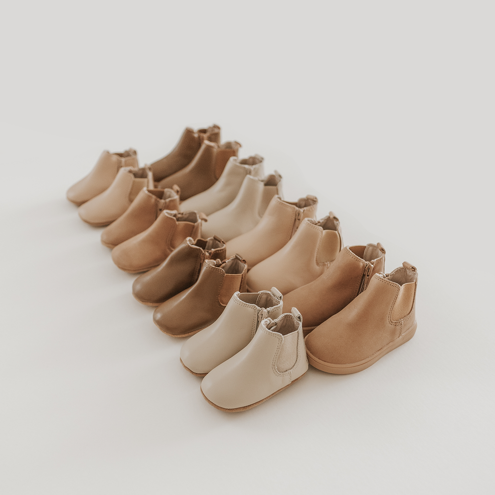 Leather Chelsea Boot | Color 'Bone' | Hard Sole Consciously Baby