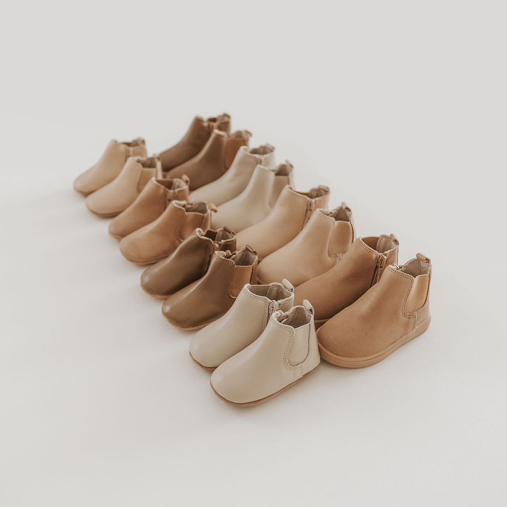 Leather Chelsea Boot | Color 'Honey' | Hard Sole Consciously Baby