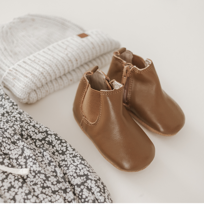 Leather Chelsea Boot | Color 'Espresso' | Soft Sole Consciously Baby