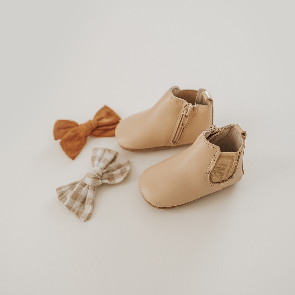 Leather Chelsea Boot | Color 'Honey' | Soft Sole  Consciously Baby