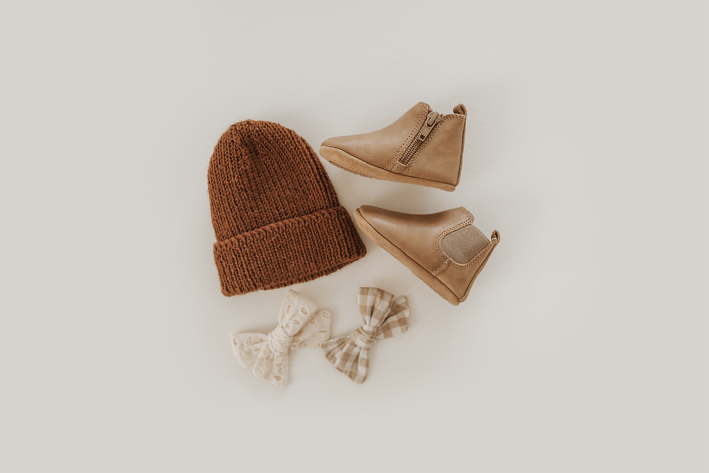 Waxed Leather Chelsea Boot | Color 'Sedona Brown' | Soft Sole  Consciously Baby