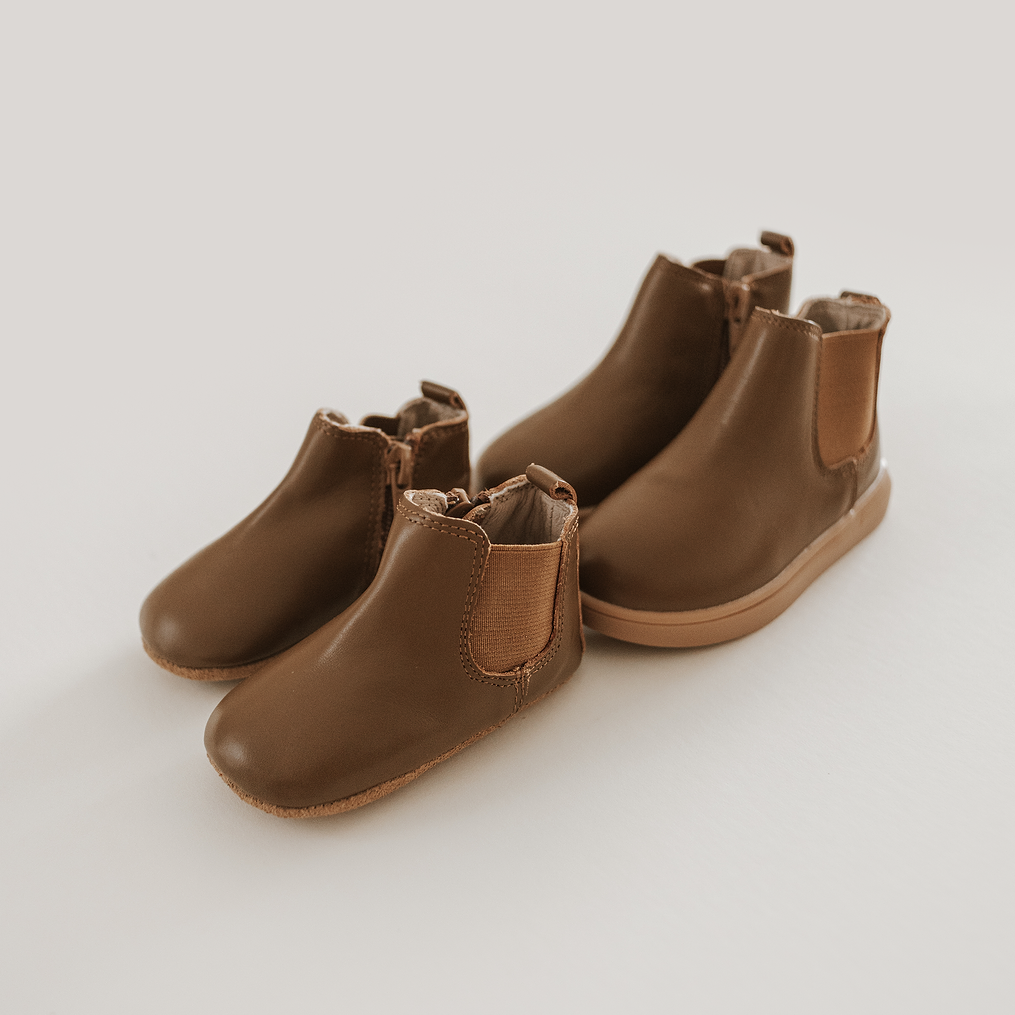 Leather Chelsea Boot | Color 'Espresso' | Soft Sole Consciously Baby