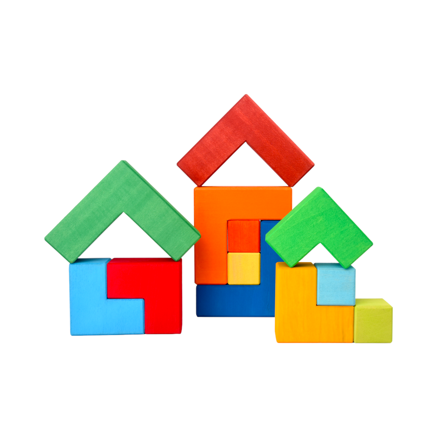 **Pre-order (Ships in 2-3 Weeks)**12-Piece Stained Large Rainbow Wooden Creative Puzzle Square with Storage Tray