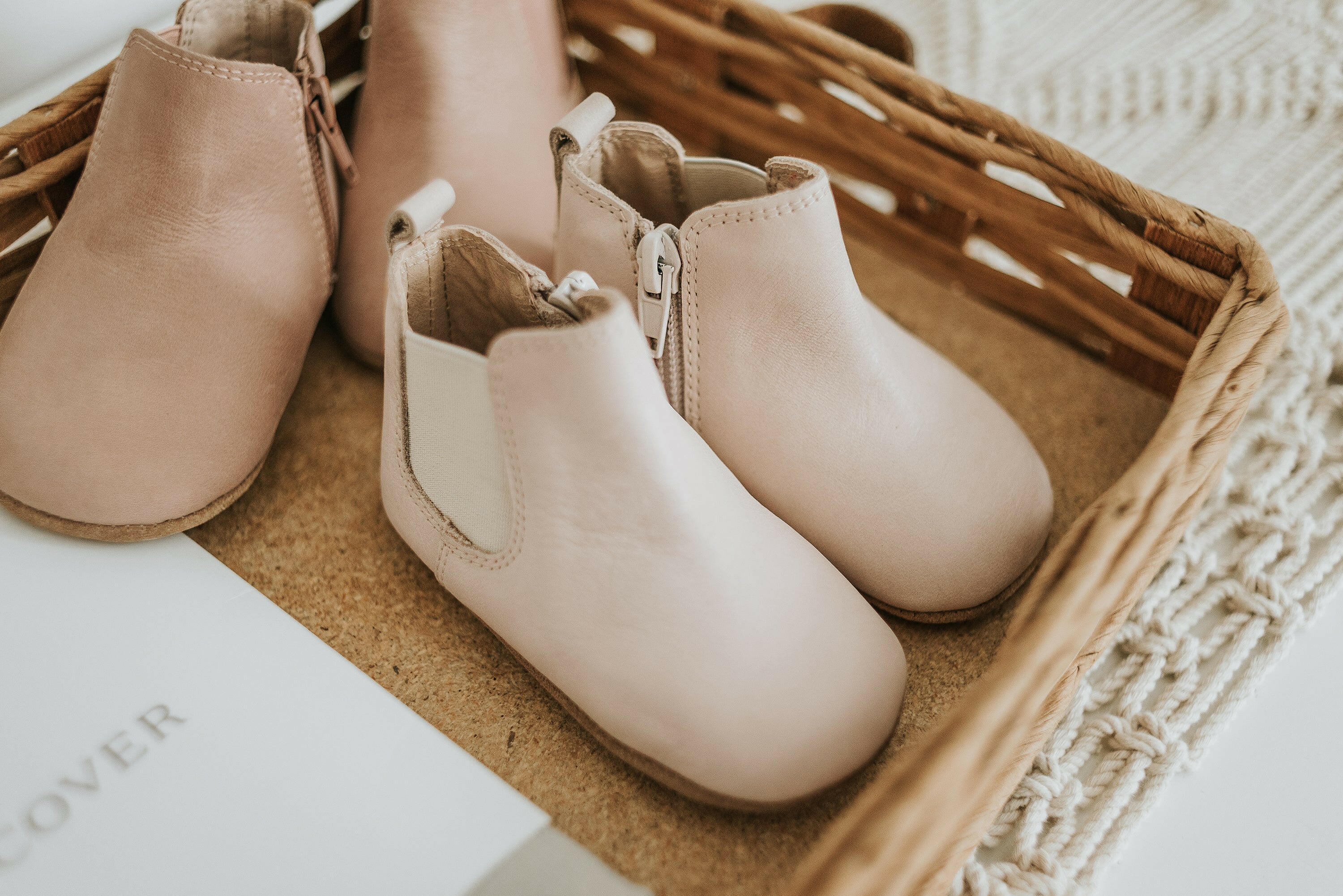 Waxed Leather Chelsea Boot | Color 'Vail Cream' | Soft Sole  Consciously Baby