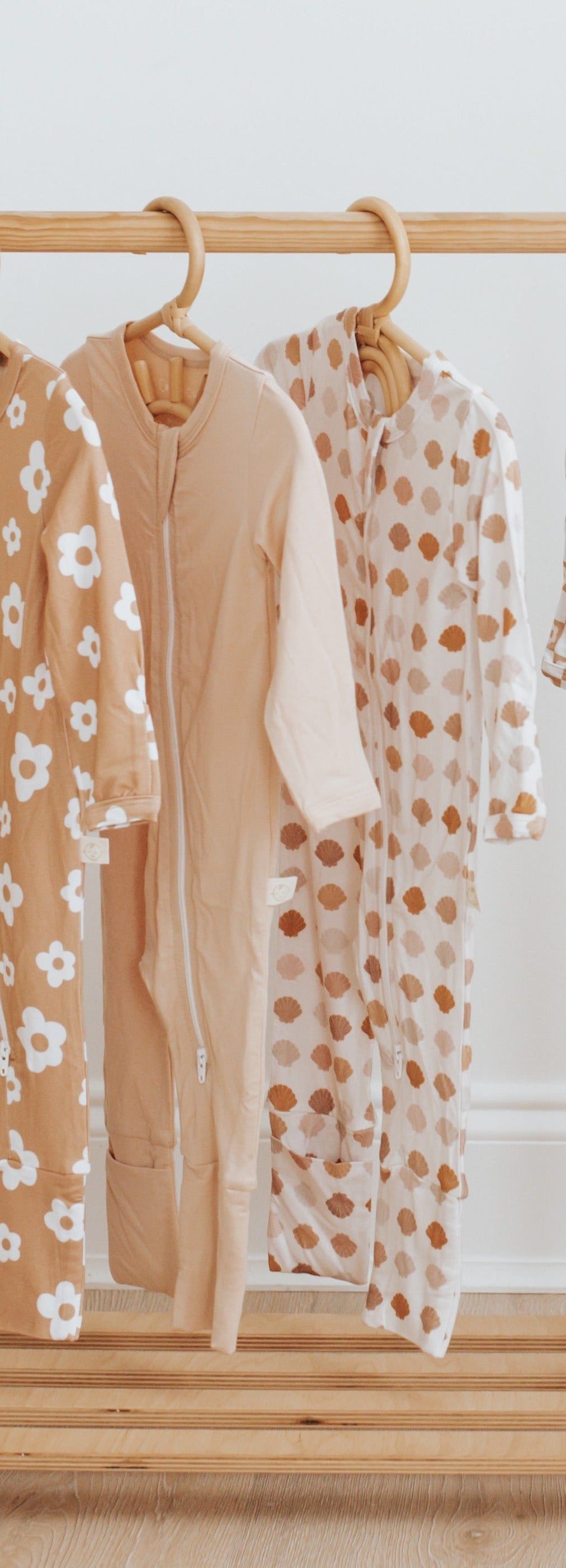 Bamboo Zip Pajamas - SHELL Pajamas Consciously Baby