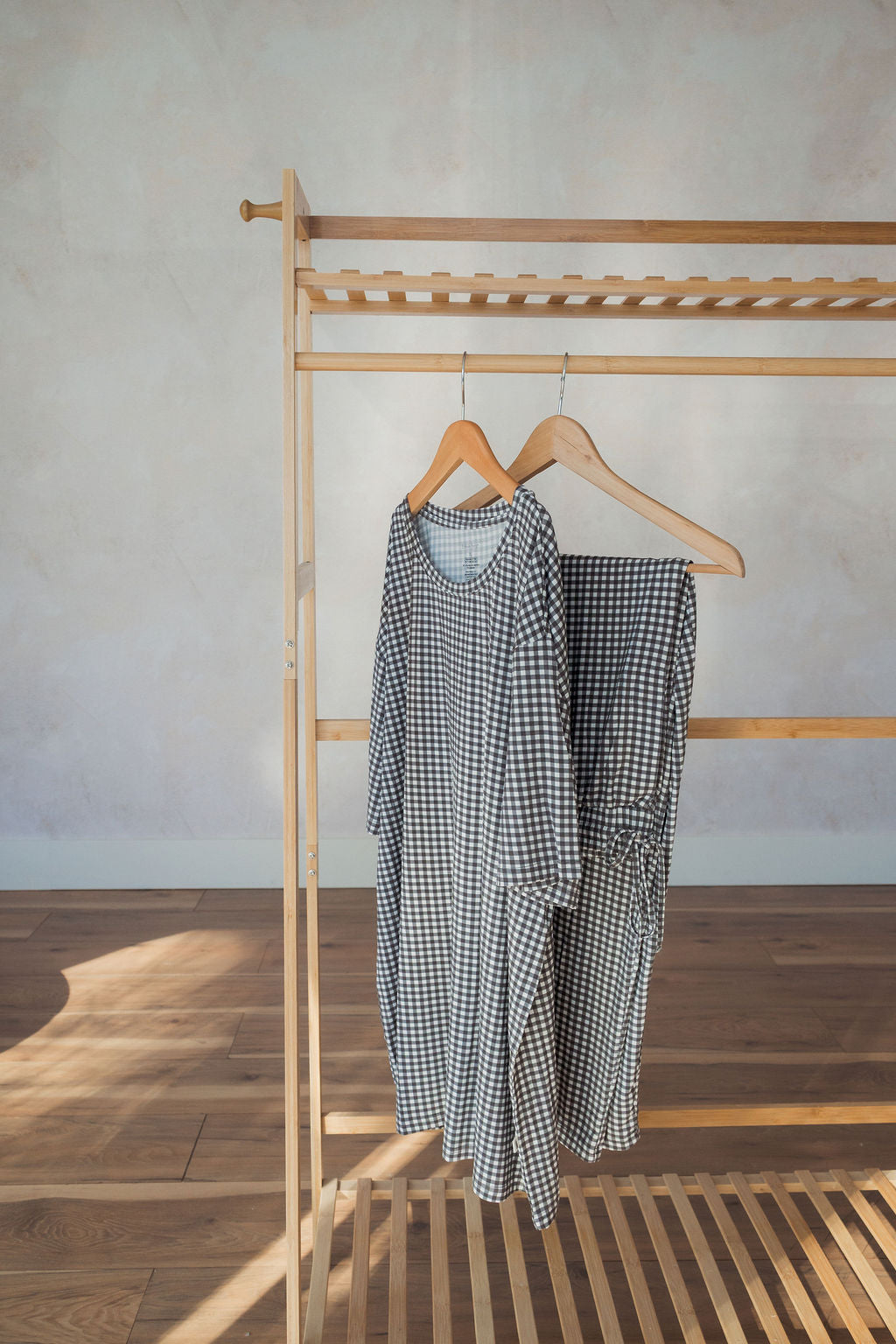 Men's Short Sleeve Pajamas | Green Gingham