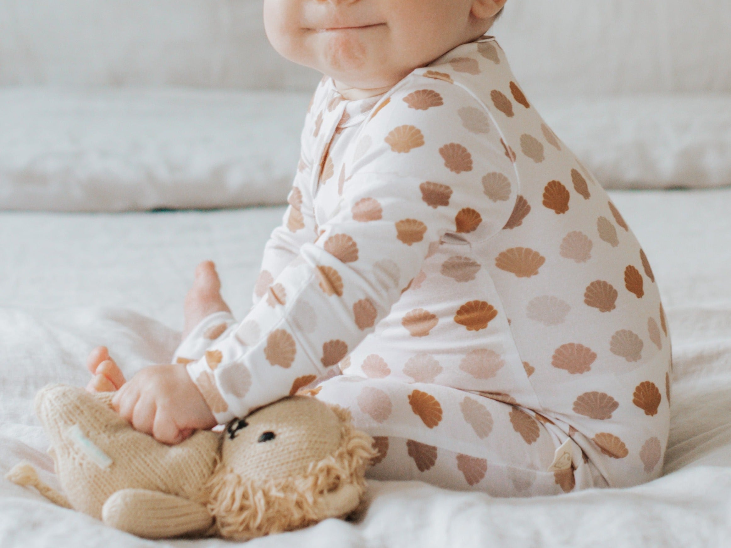 Bamboo Zip Pajamas - SHELL Pajamas Consciously Baby