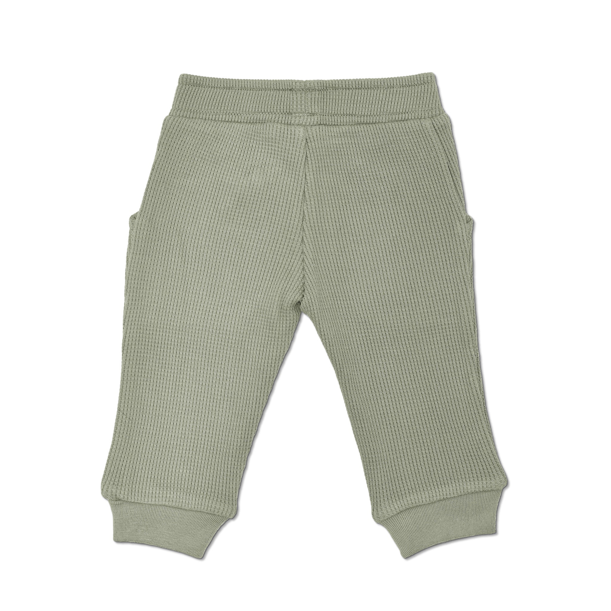 Waffle Joggers - Olive Green