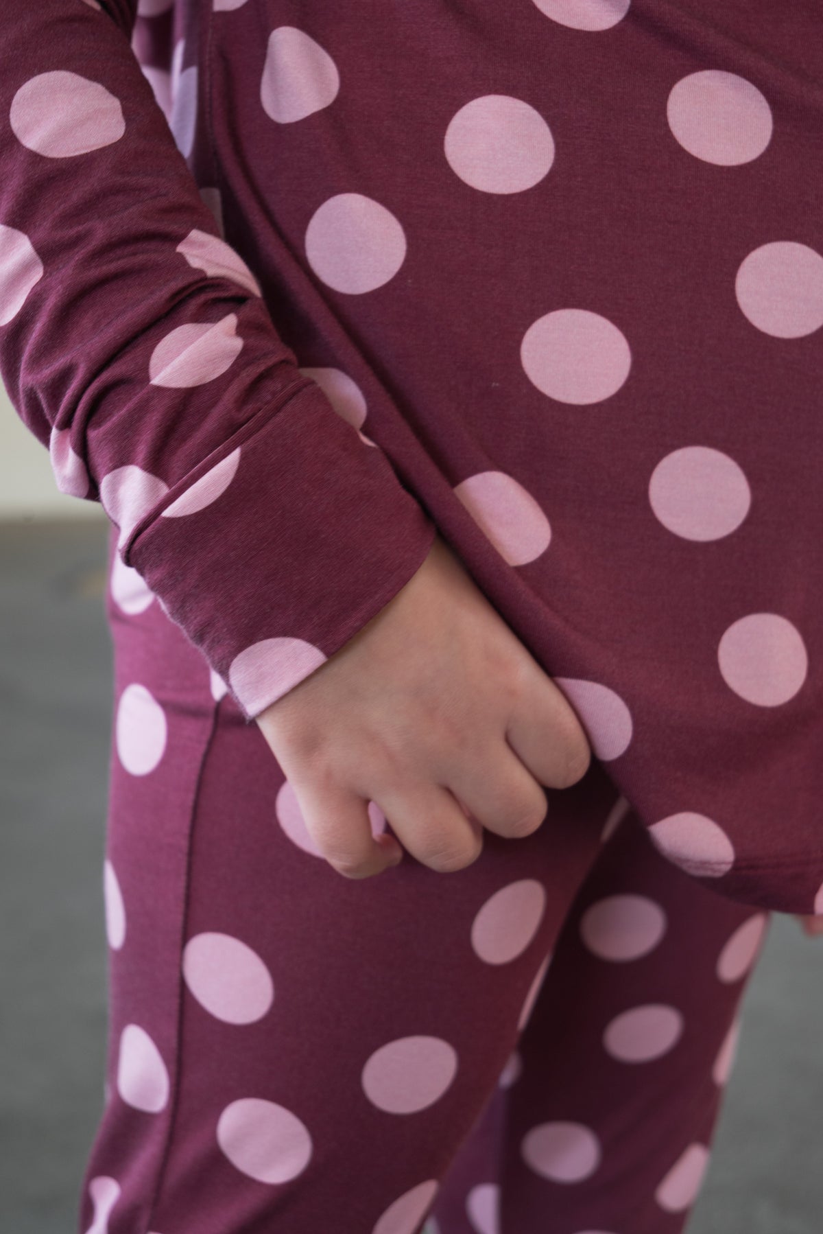 Girl's Bamboo Button Up Lounge Set | Heather Rose Dot
