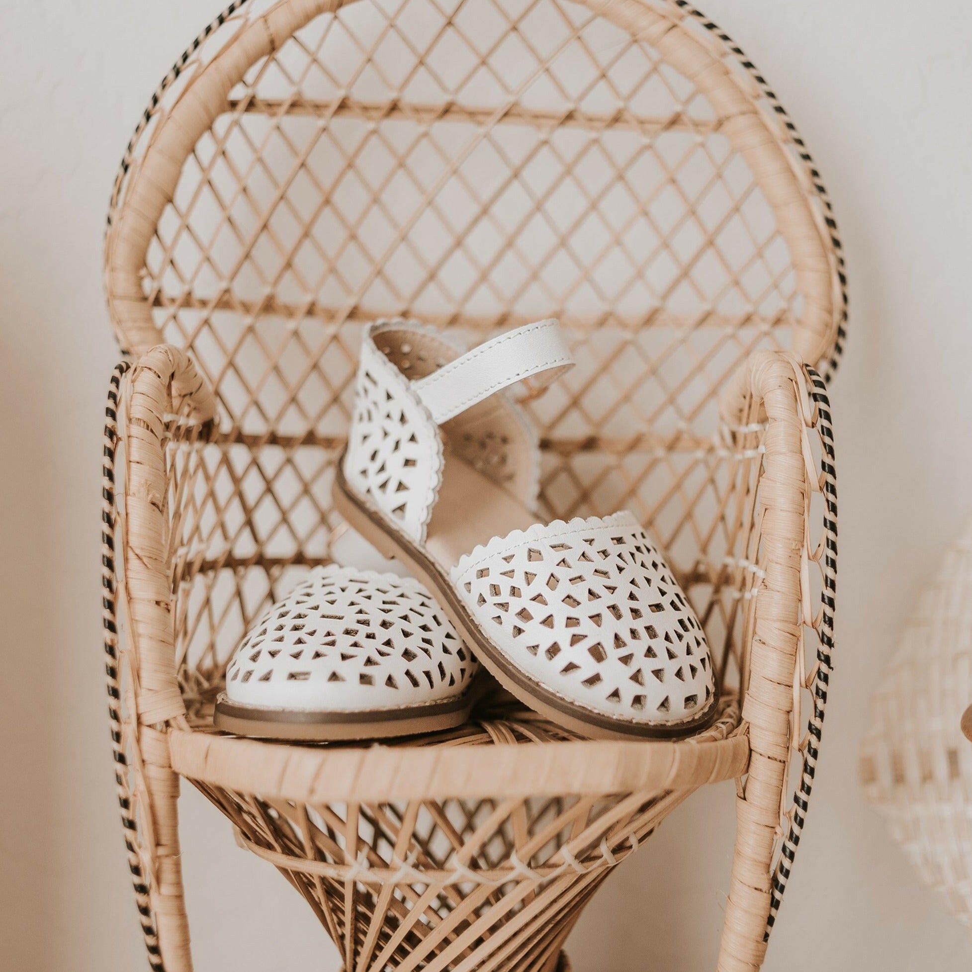 Leather Pocket Sandal | Color 'Cotton' | Hard Sole  Consciously Baby