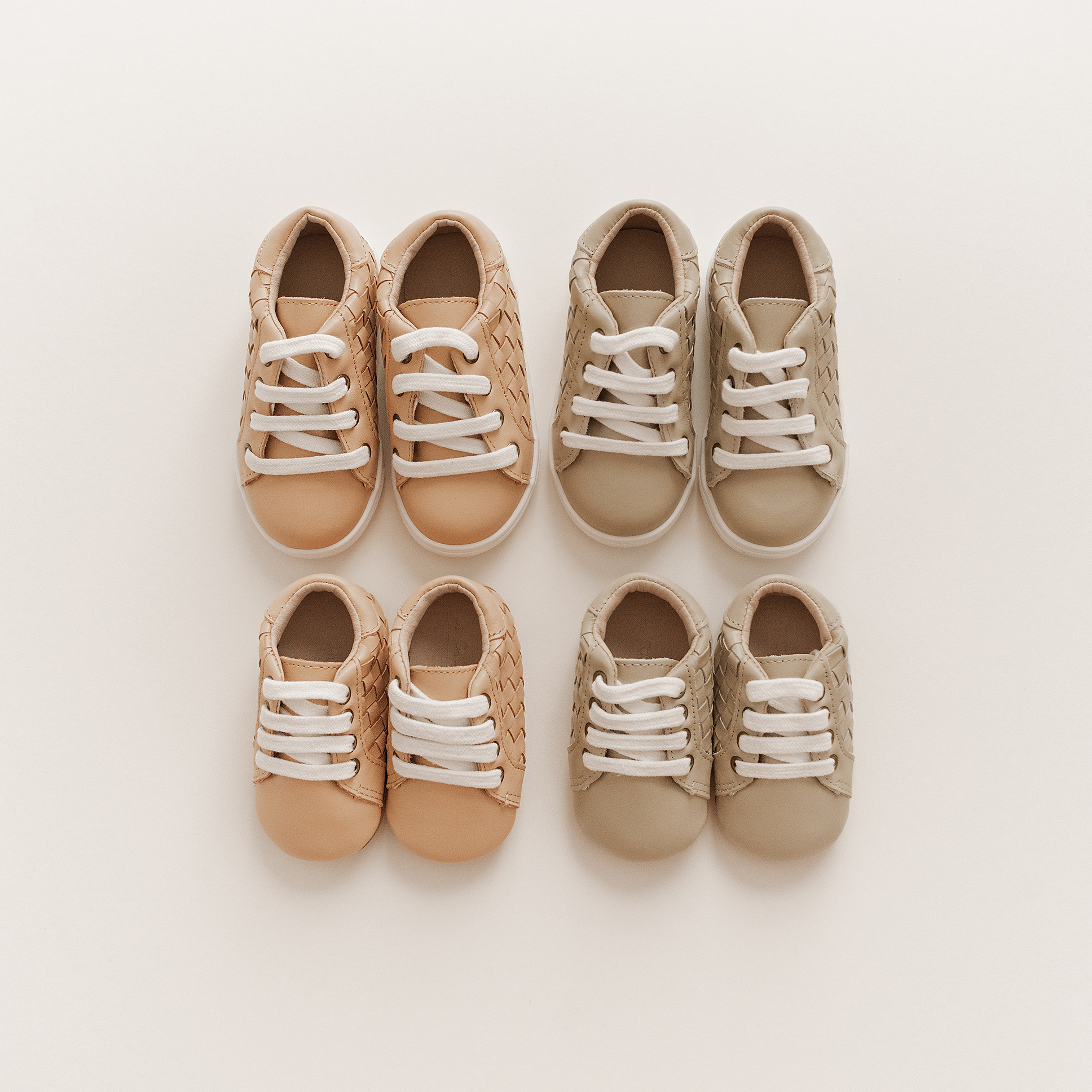 Leather Woven Sneaker | Color 'Honey' | Soft Sole  Consciously Baby