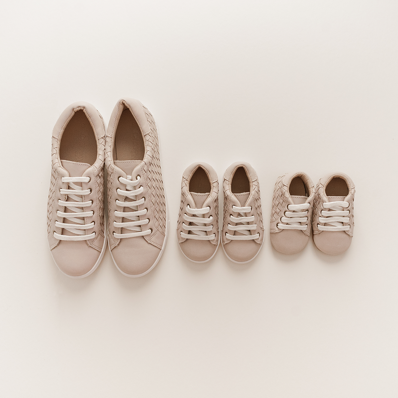 Leather Woven Sneaker | Color 'Dusty Pink' | Women  Consciously Baby