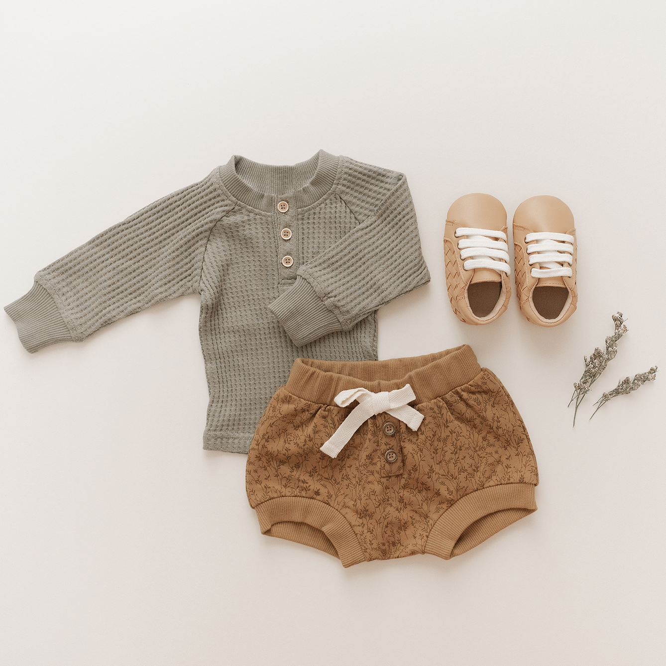 Leather Woven Sneaker | Color 'Honey' | Soft Sole  Consciously Baby