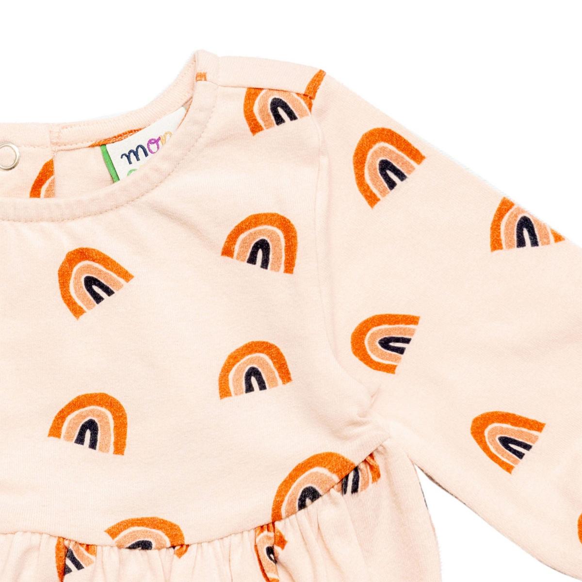 Rainbow Kid Dress - Soft Pink/multi
