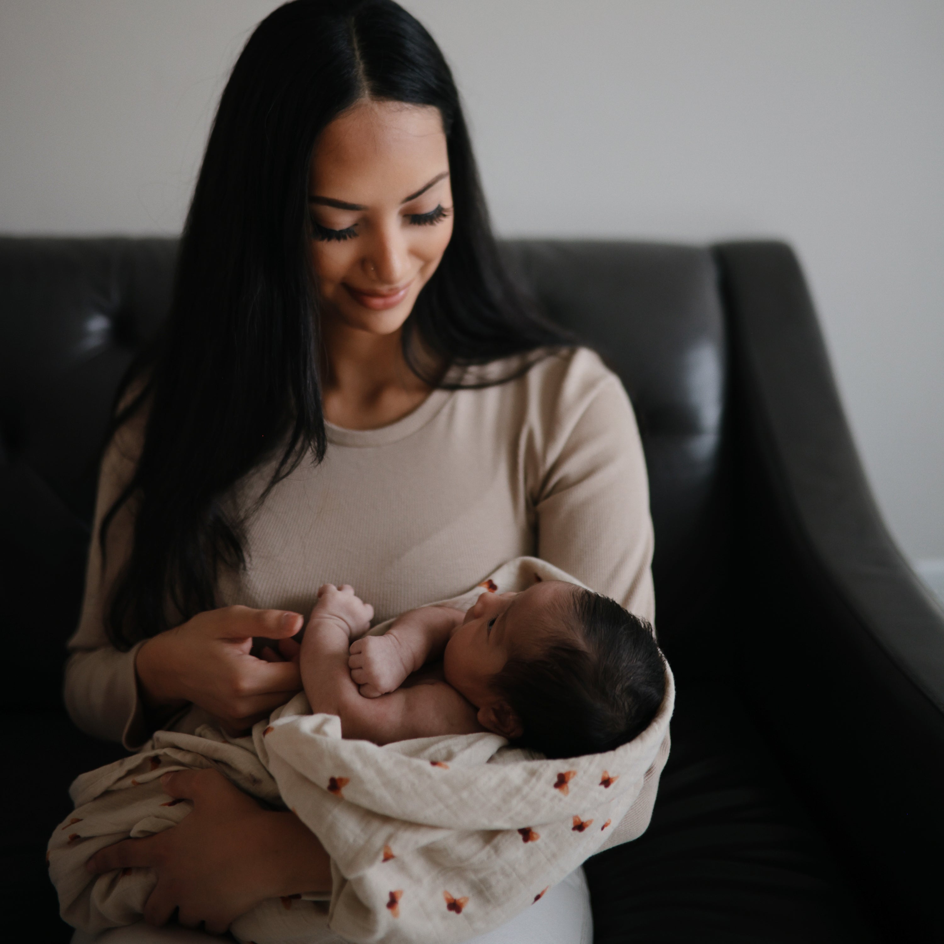 Organic Cotton Muslin Swaddle Blanket Swaddle Mushie