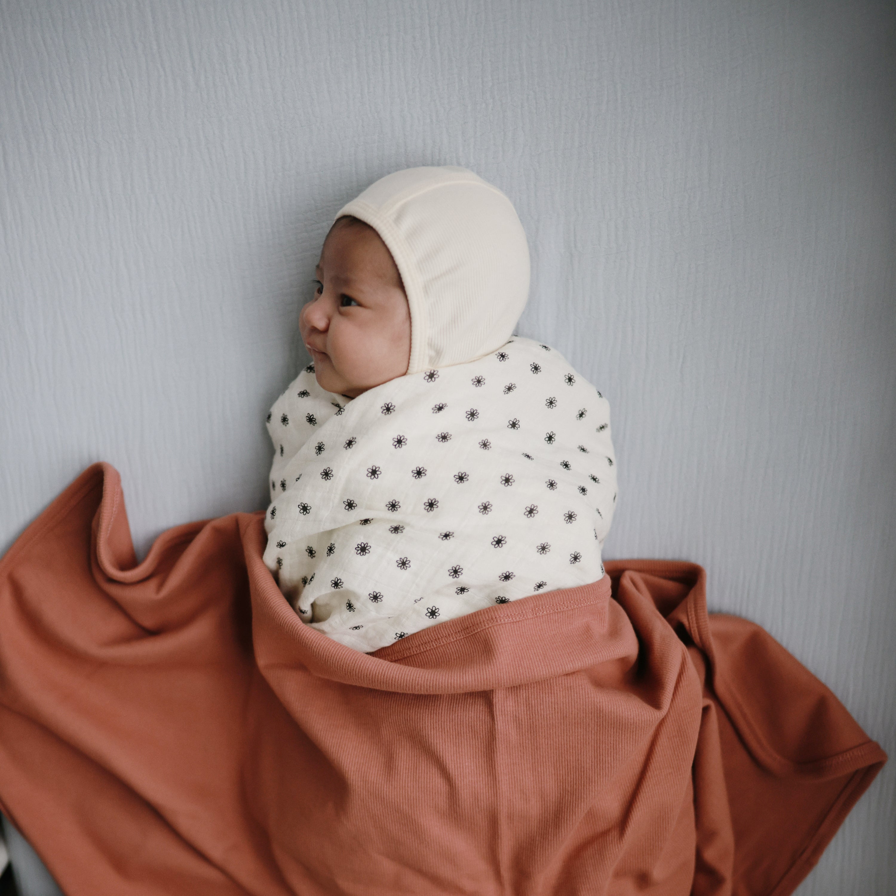 Organic Cotton Muslin Swaddle Blanket Swaddle Mushie