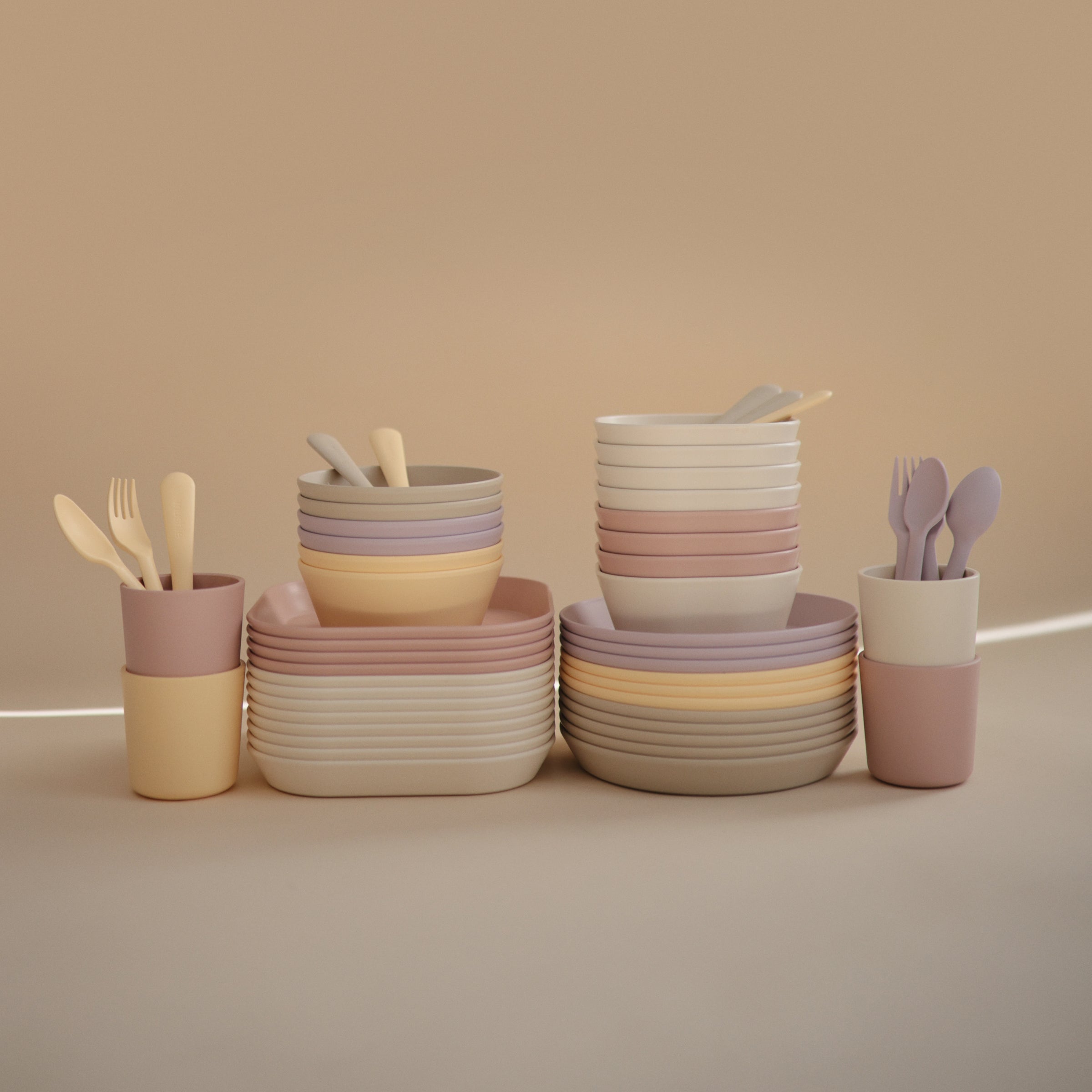 Square Dinnerware Bowl, Set of 2 Dinnerware Mushie