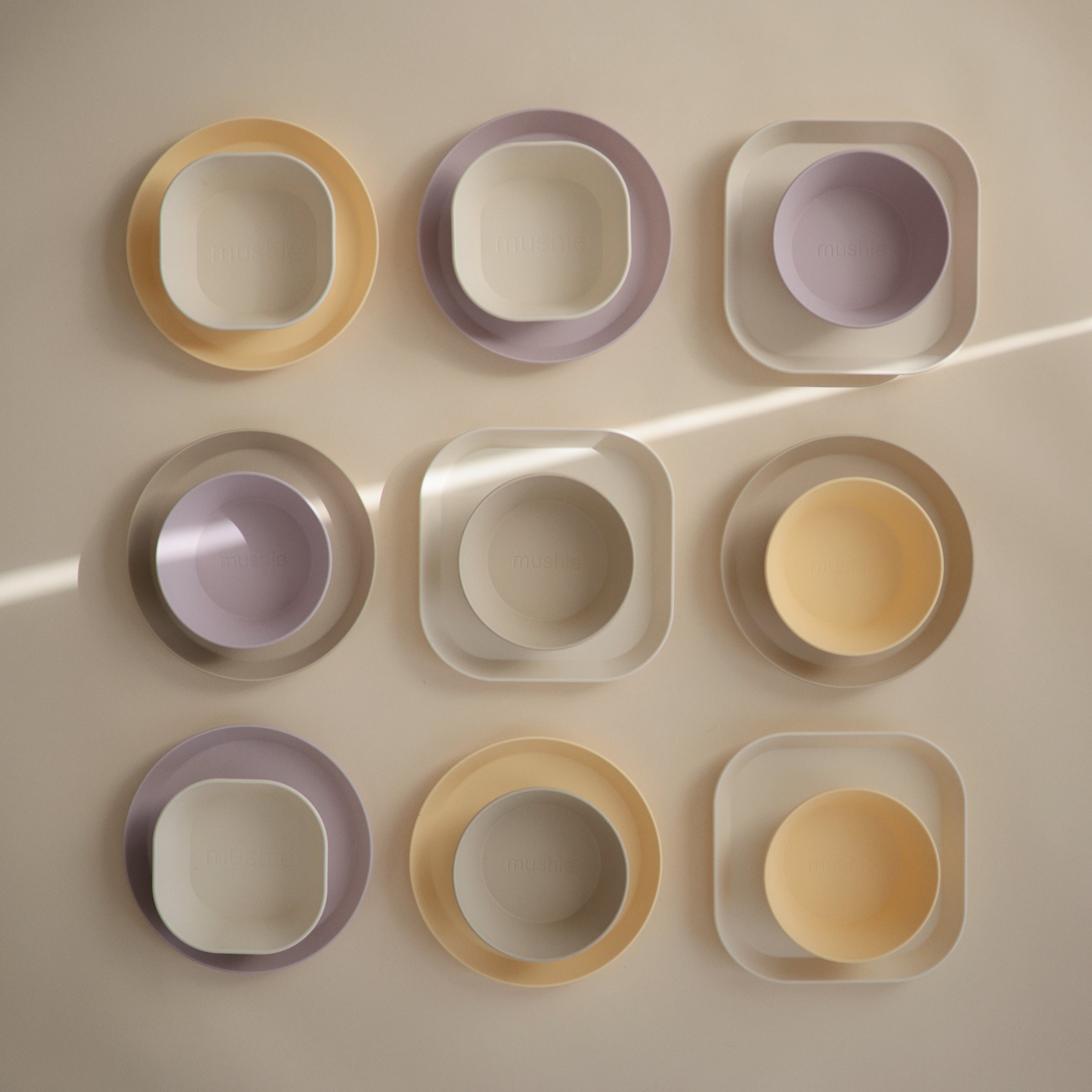 Round Dinnerware Plates, Set of 2 Dinnerware Mushie