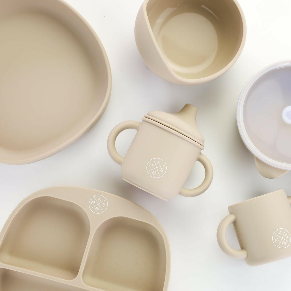 Silicone Bowl with lid - Beige BOWL MKS Miminoo