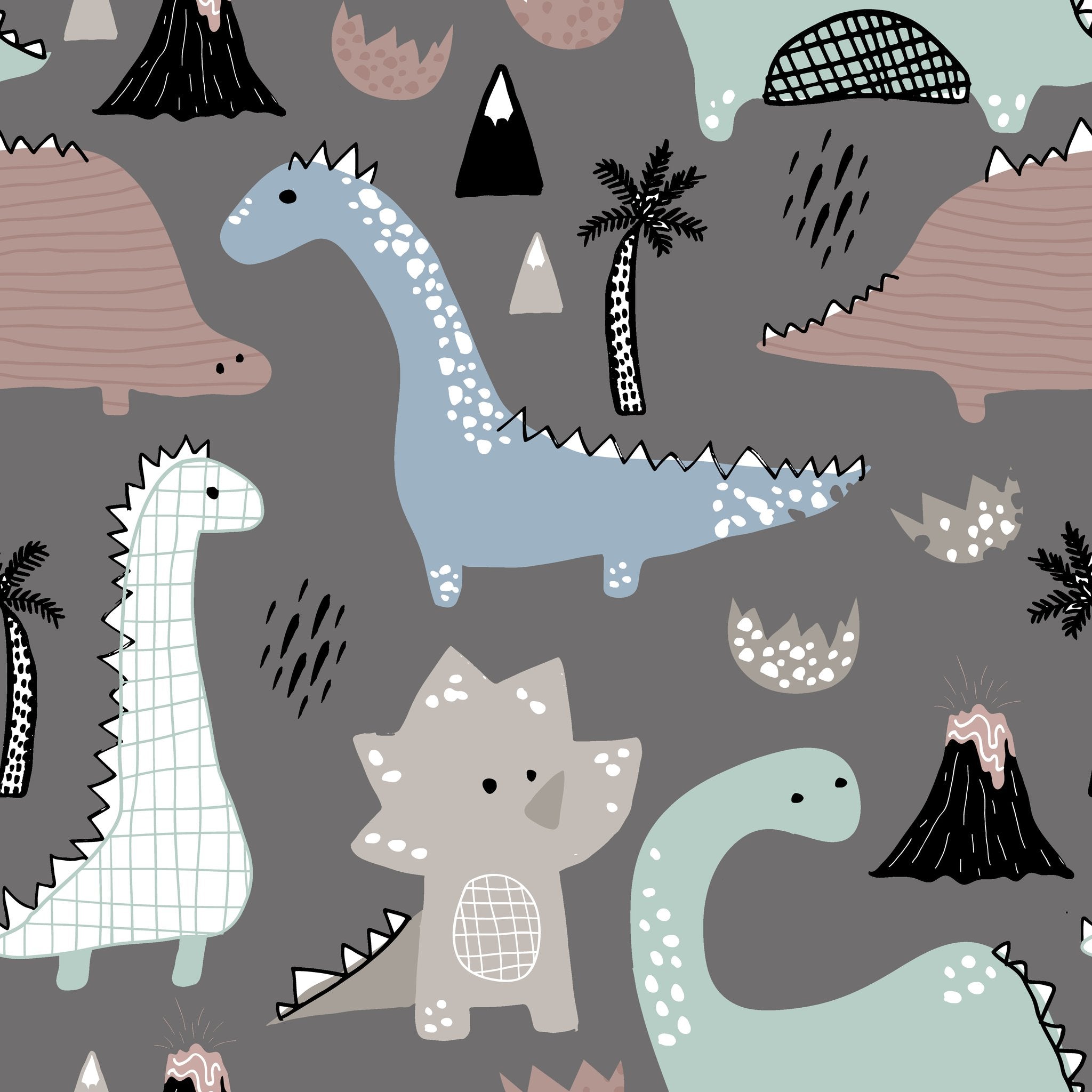 Dinosaur Drawing Splash Mat - A Waterproof Catch-All for Highchair Spills and More! BapronBaby