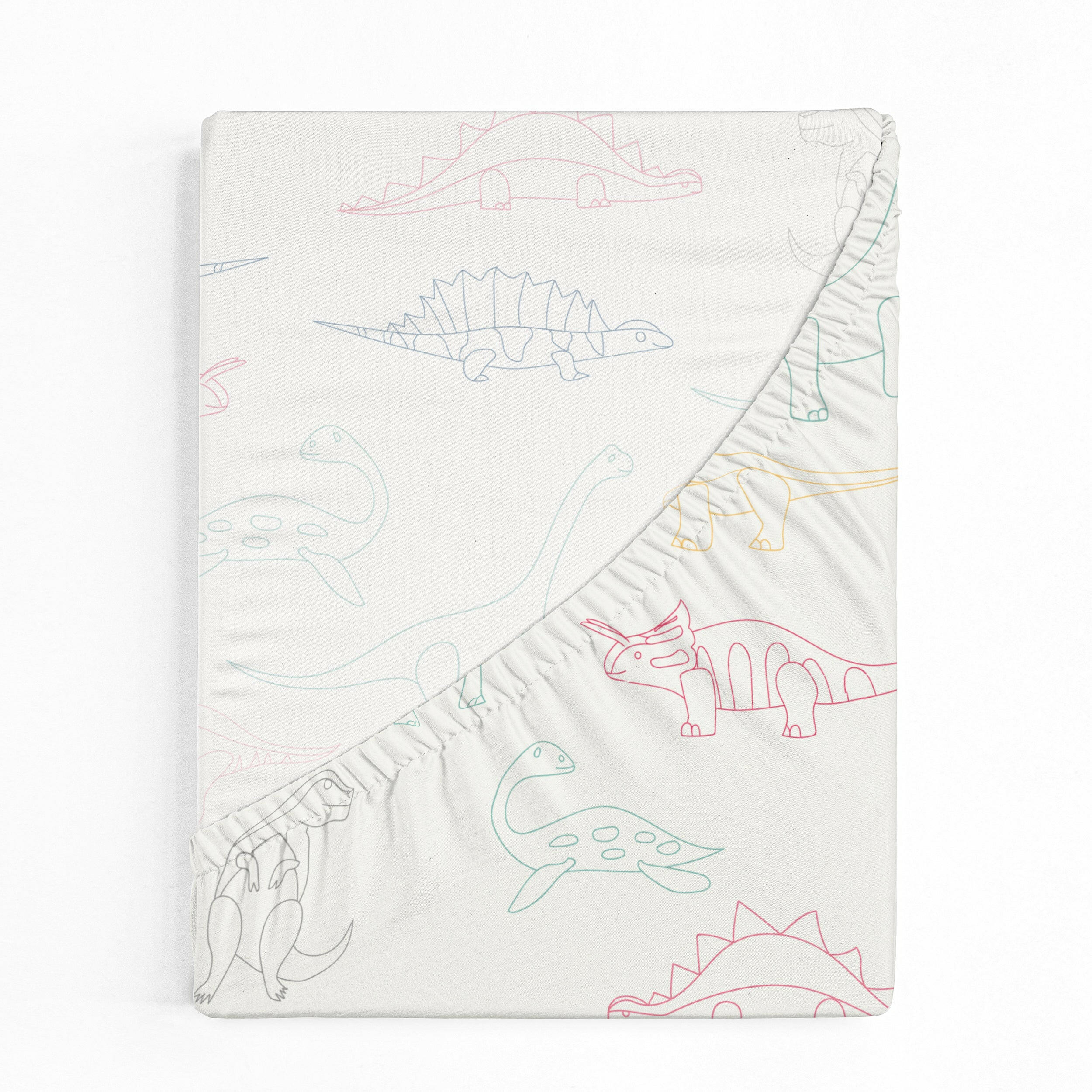 Organic Crib Sheet - Dino Park Crib Sheet Makemake Organics